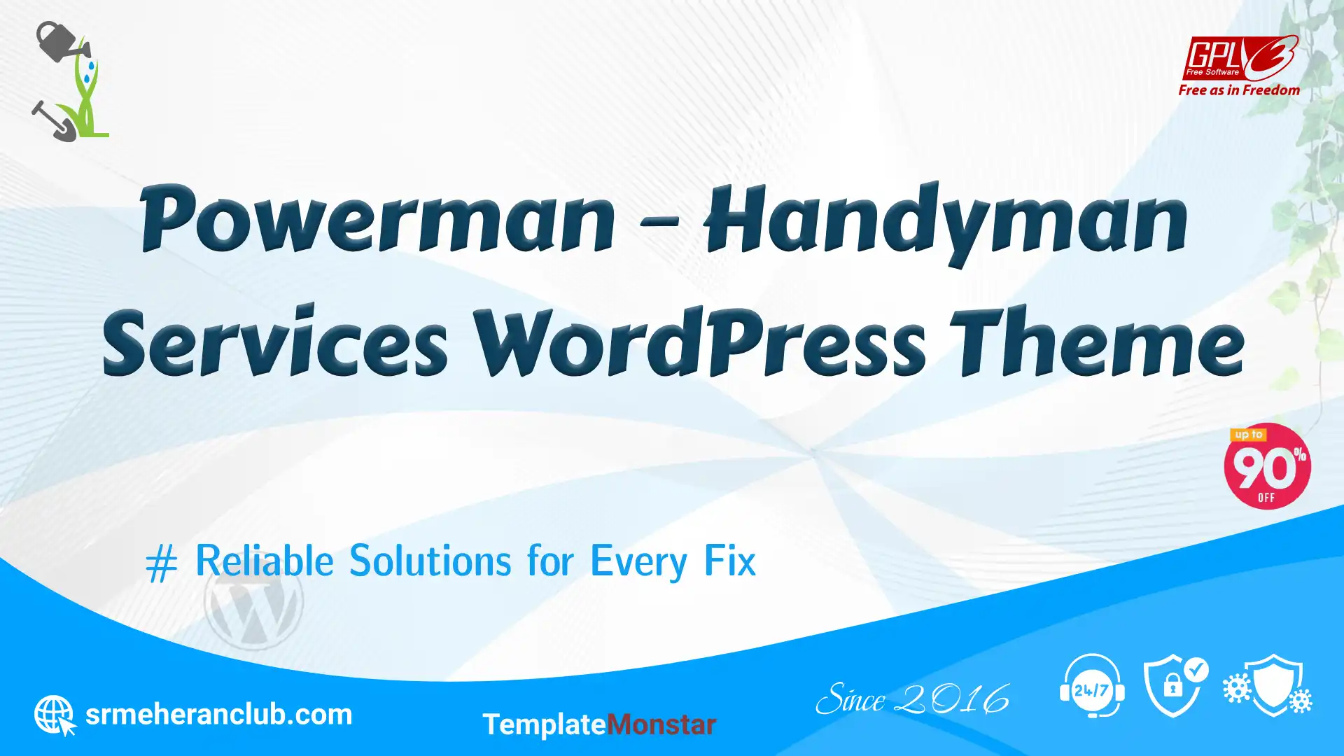 Powerman – Handyman Services WordPress Theme — Theme by Templatemonster