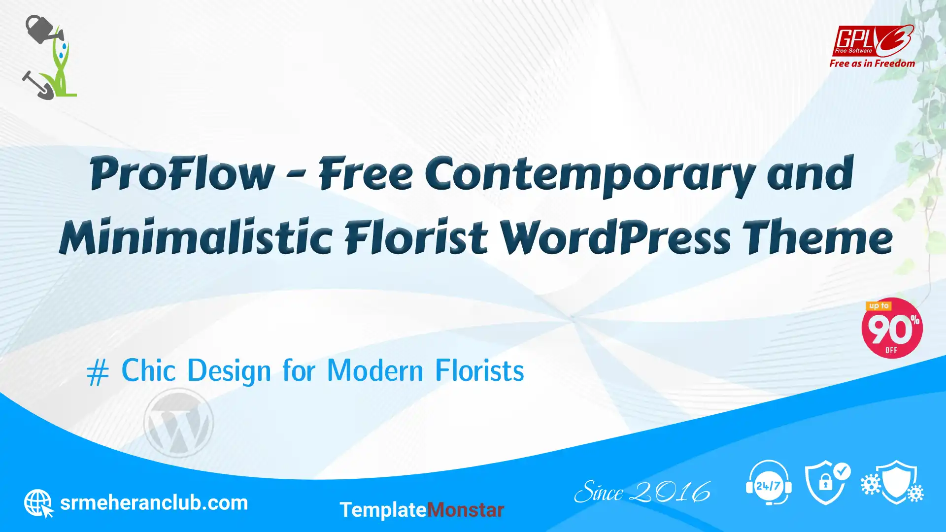 ProFlow – Free Contemporary and Minimalistic Florist WordPress Theme — Theme by Templatemonster