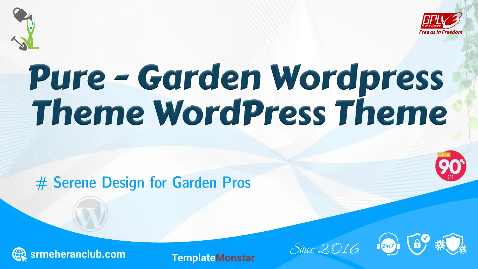 Pure – Garden WordPress Theme WordPress Theme — Theme by Templatemonster