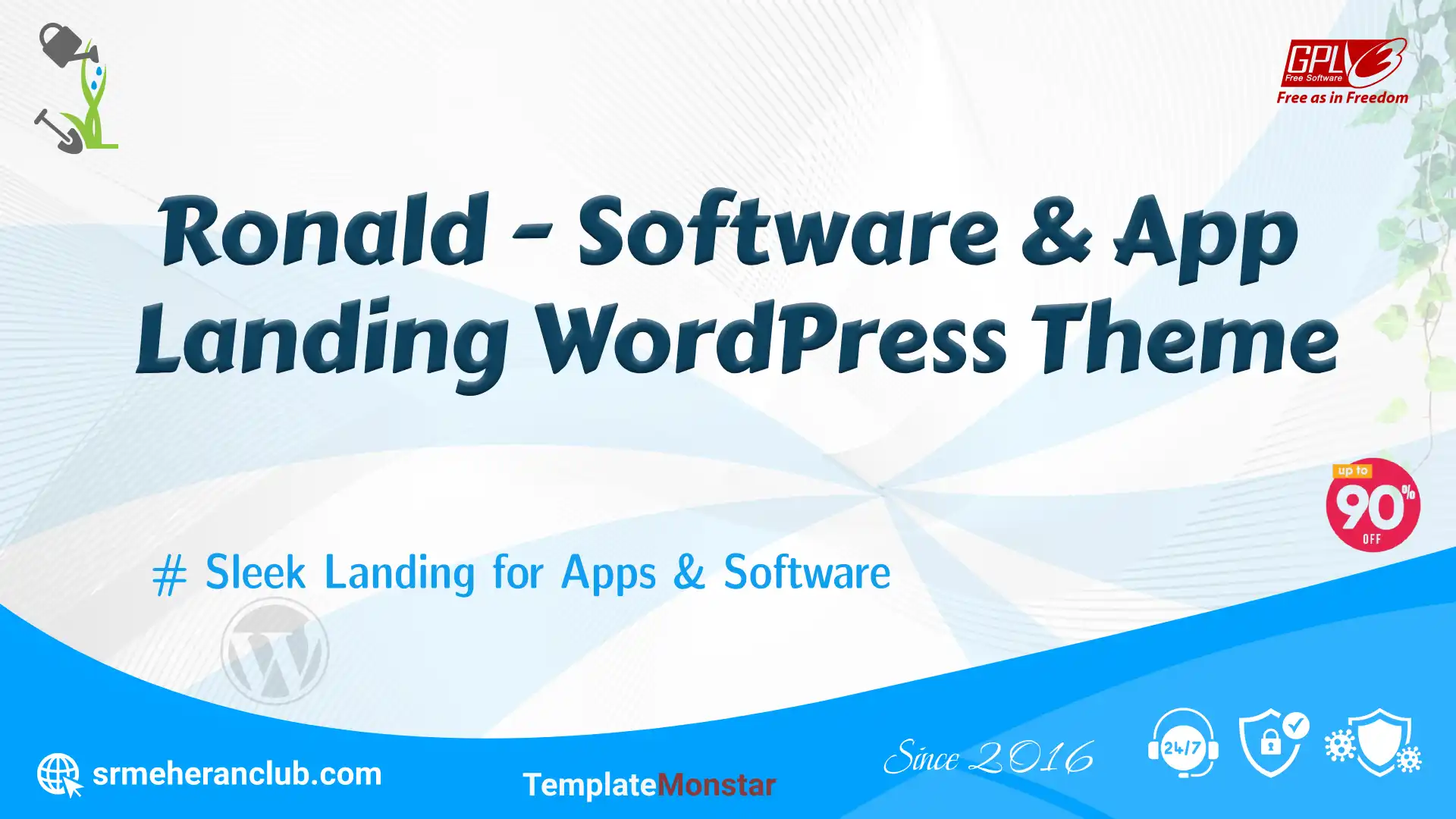 Ronald – Software & App Landing WordPress Theme — Theme by Templatemonster