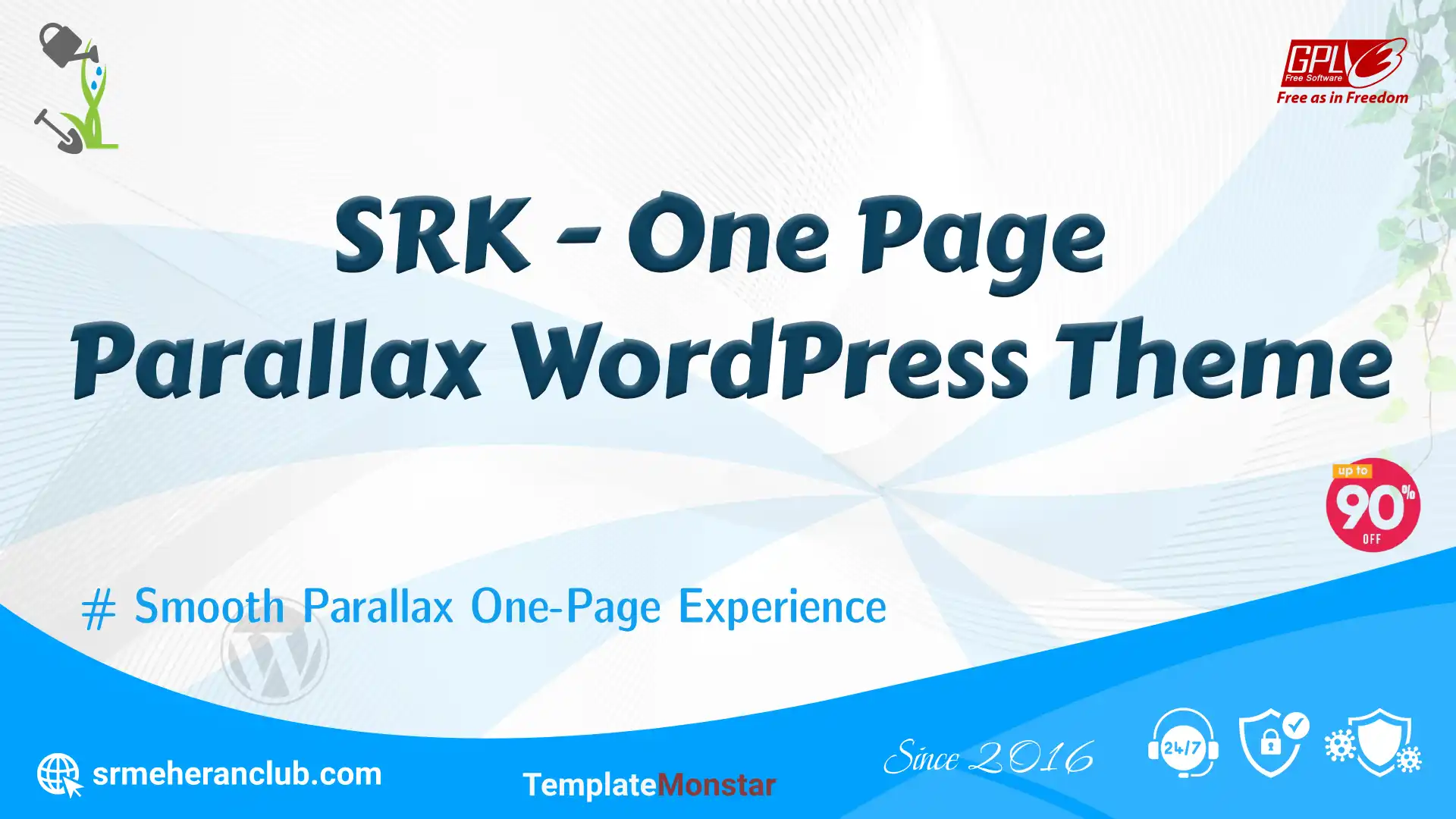 SRK – One Page Parallax WordPress Theme — Theme by Templatemonster