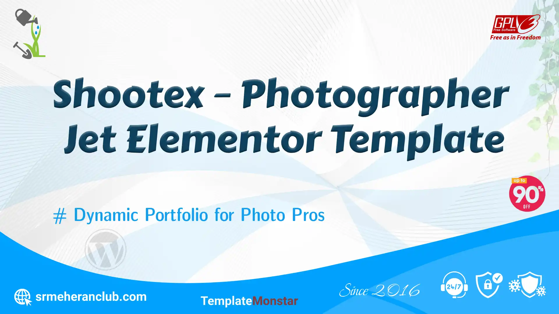Shootex – Photographer Jet Elementor Template — Theme by Templatemonster