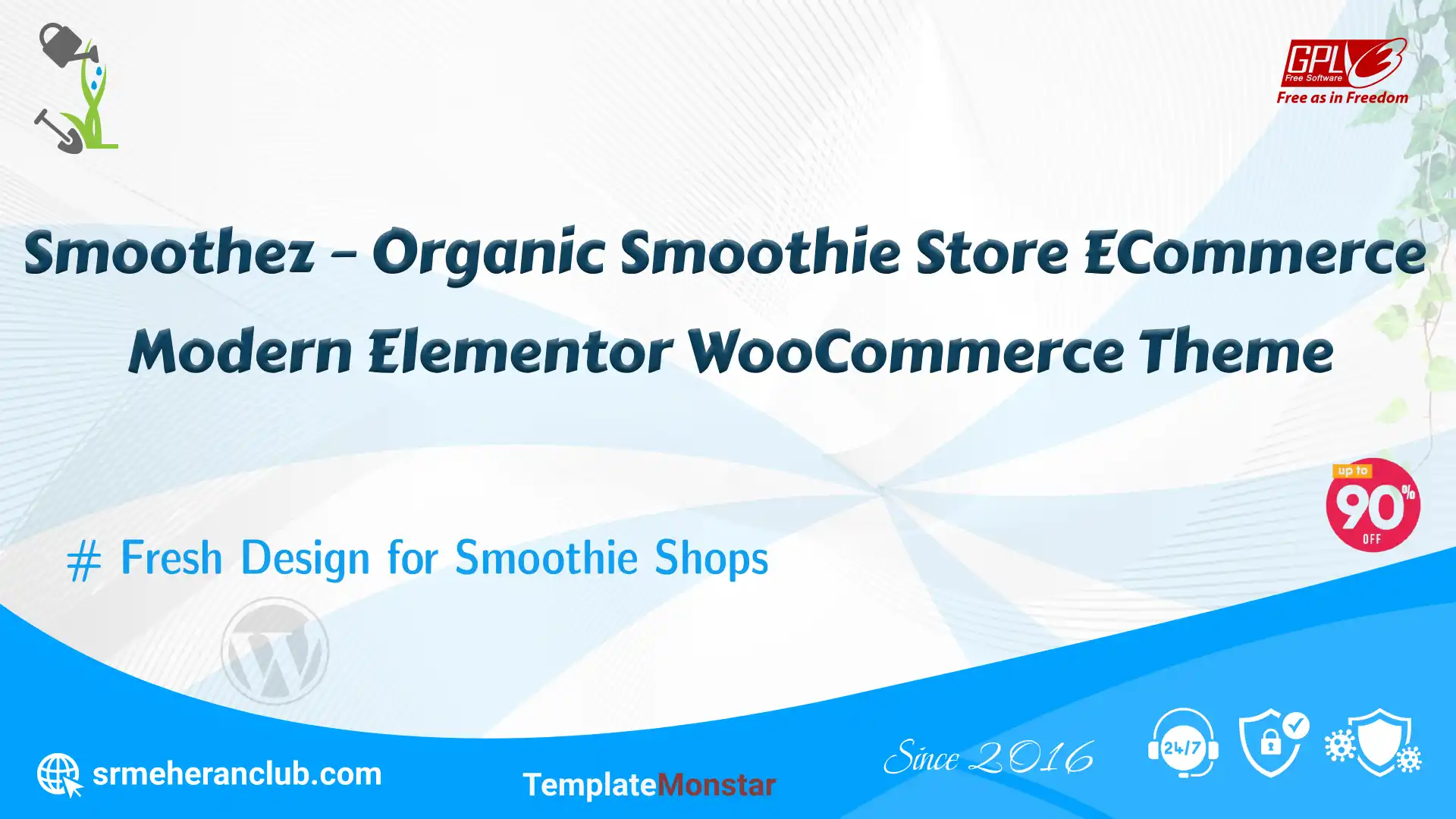 Smoothez – Organic Smoothie Store ECommerce Modern Elementor WooCommerce Theme — Theme by Templatemonster