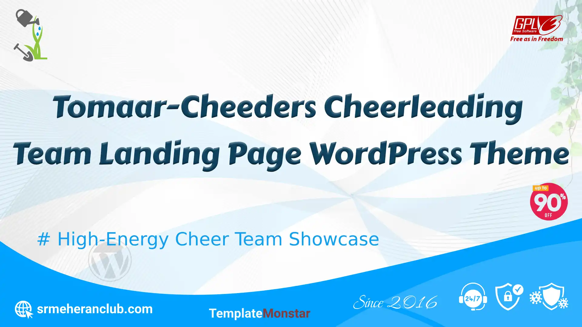 Tomaar-Cheeders Cheerleading Team Landing Page WordPress Theme — Theme by Templatemonster