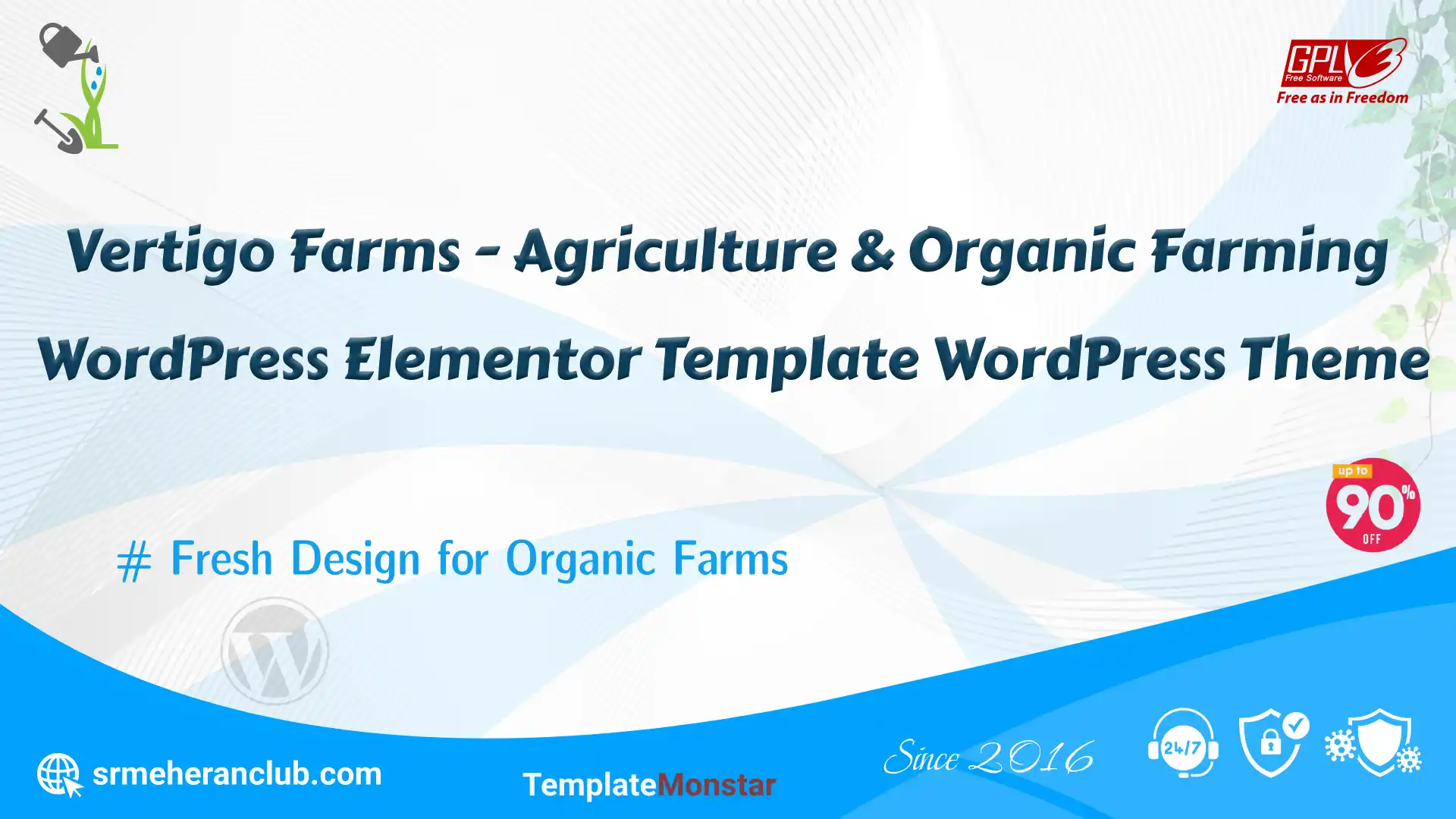 Vertigo Farms – Agriculture & Organic Farming WordPress Elementor Template WordPress Theme