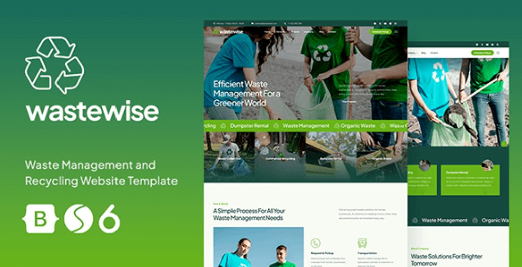 Waste Management Disposal & Recycling Bootstrap 5