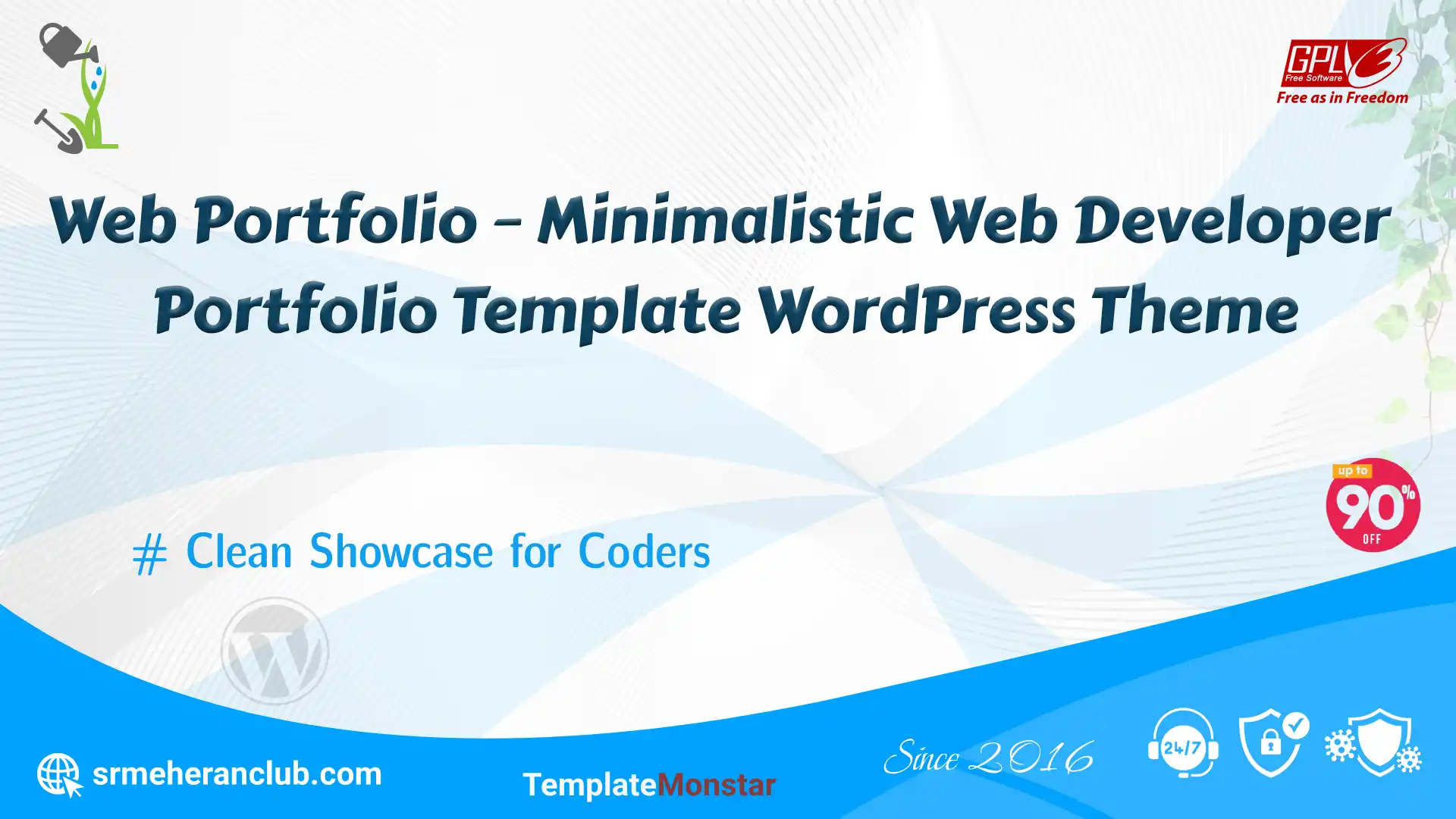 Web Portfolio – Minimalistic Web Developer Portfolio Template WordPress Theme — Theme by Templaemonister