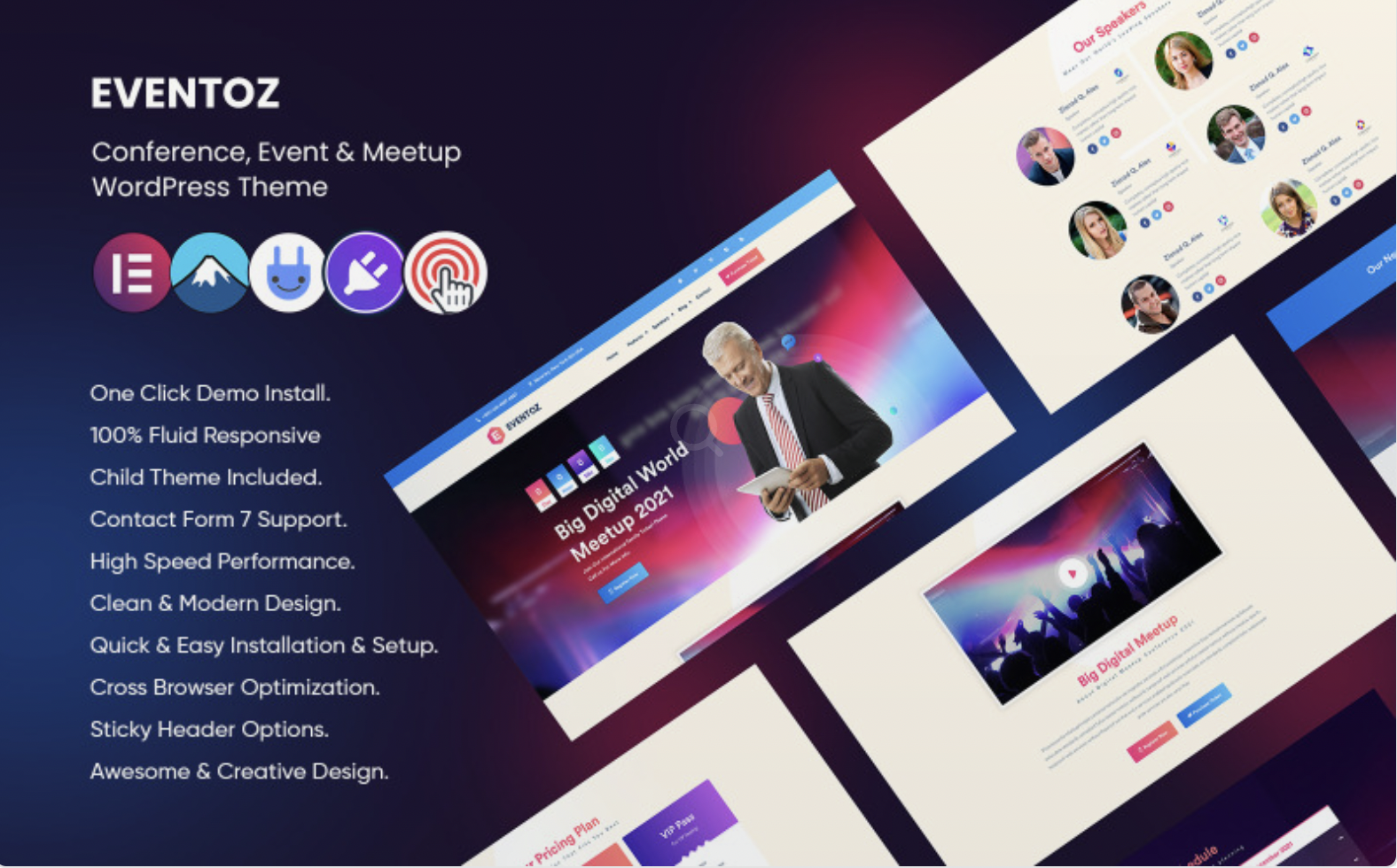 Eventoz - Conference, Event And Meetup WordPress Theme