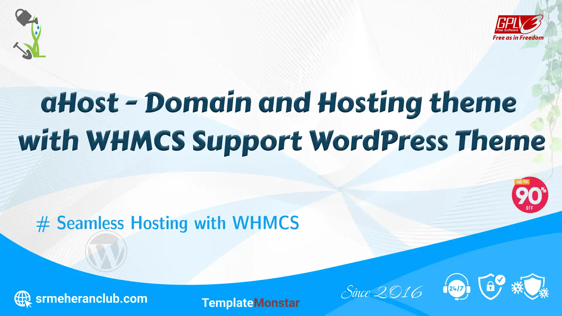 aHost – Domain and Hosting theme with WHMCS Support WordPress Theme — Theme by Templatemonster
