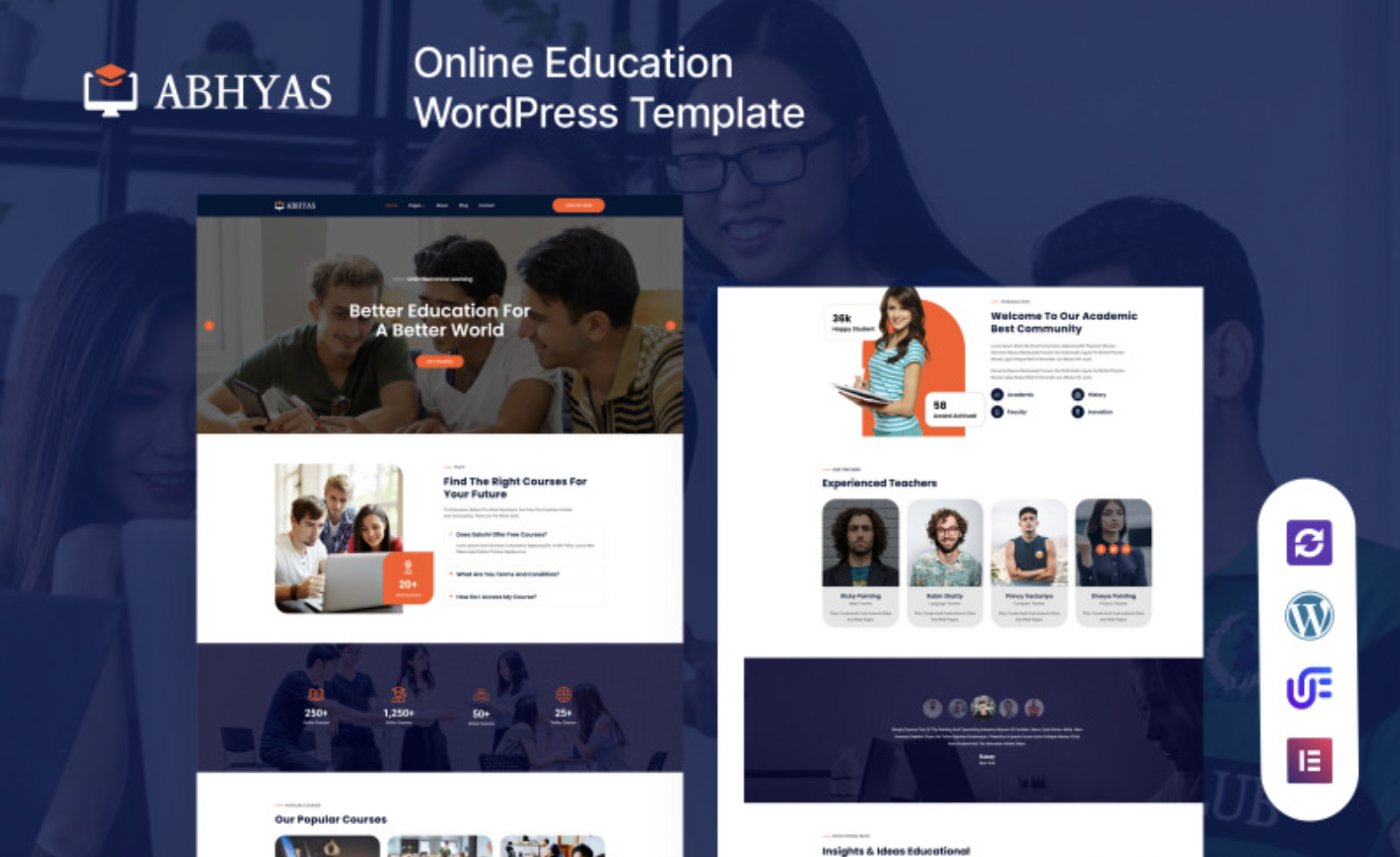 Abhyas - Online Courses & Education WordPress Elementor Theme WordPress Theme