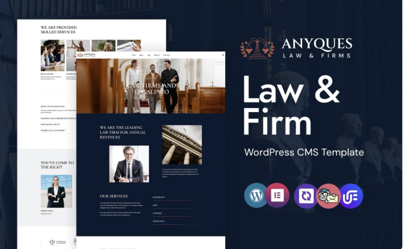 Anyques - Law Firm And Lawyer WordPress Elementor Theme WordPress Theme