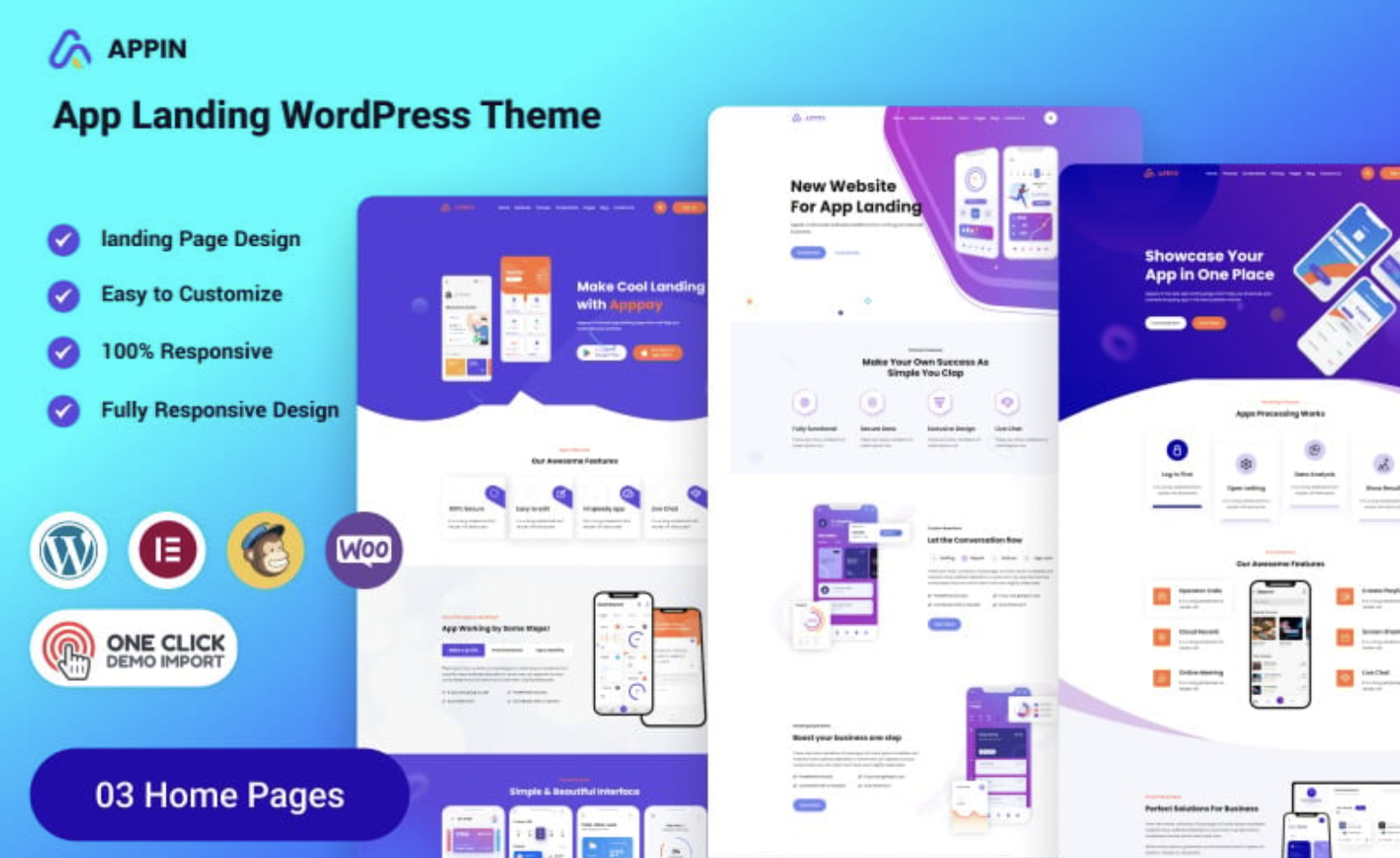 Appin - App and Saas Landing Page WordPress Theme