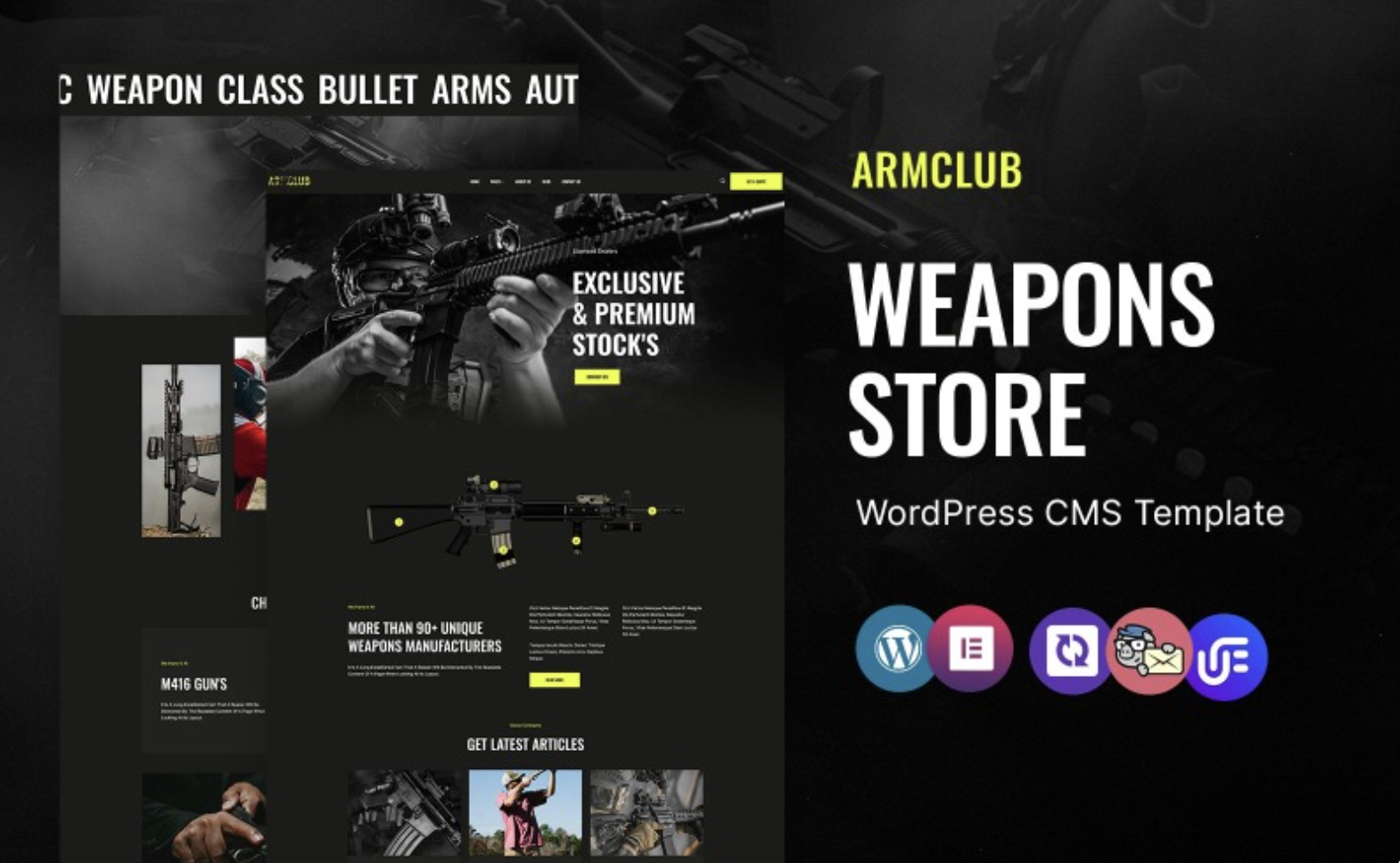 Armclub - Weapons Store WordPress Elementor Theme WordPress Theme
