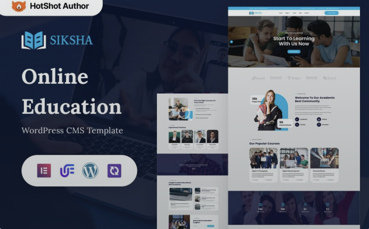 Siksha - Online Education & Courses WordPress Elementor Theme WordPress Theme