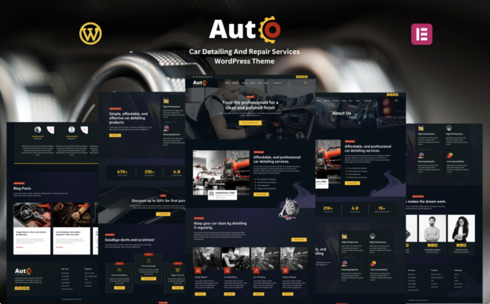 Auto - Car Detailing and Repair Services WordPress Theme