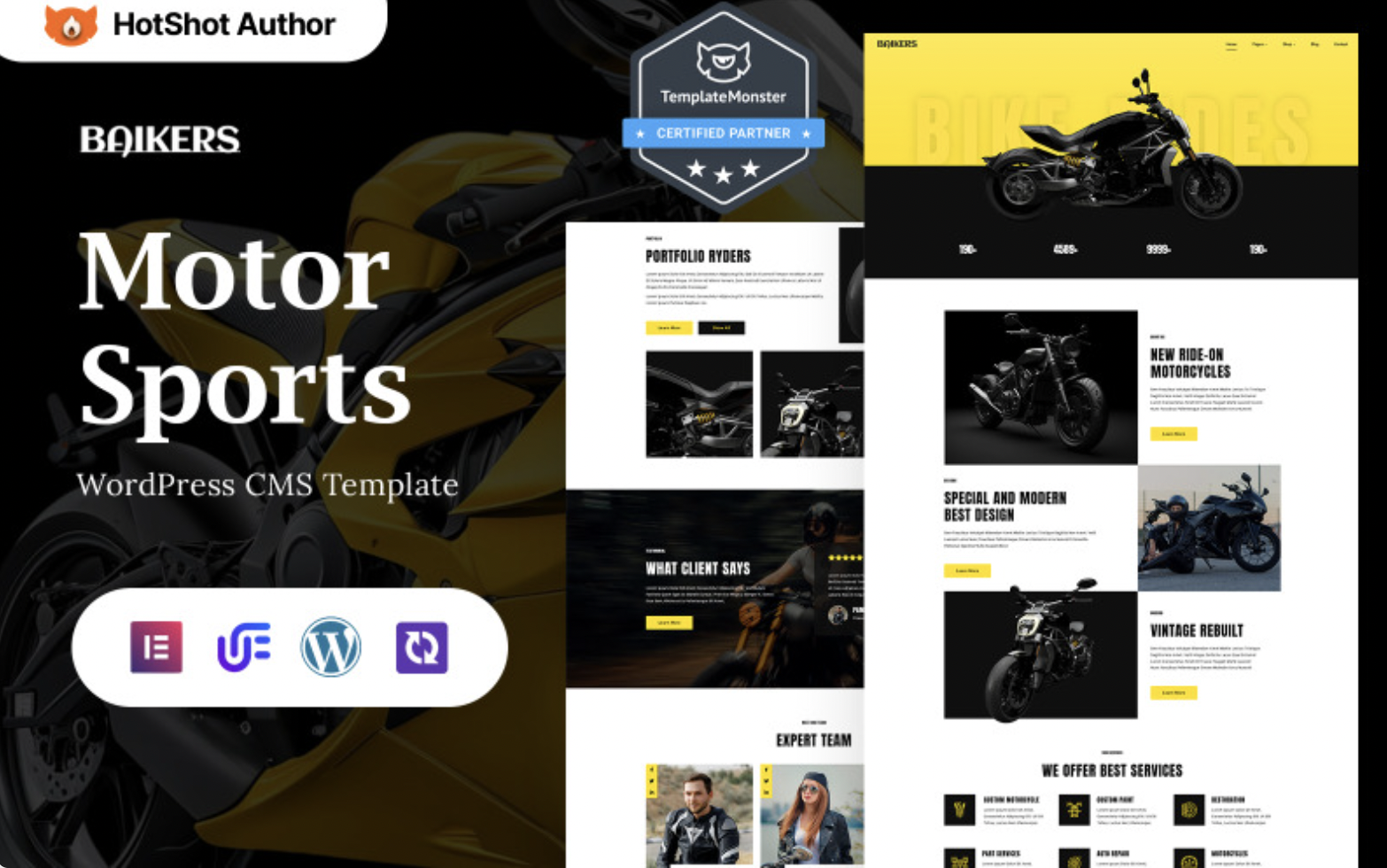 Baikers - Motor Sports And Racing WordPress Elementor Theme WordPress Theme