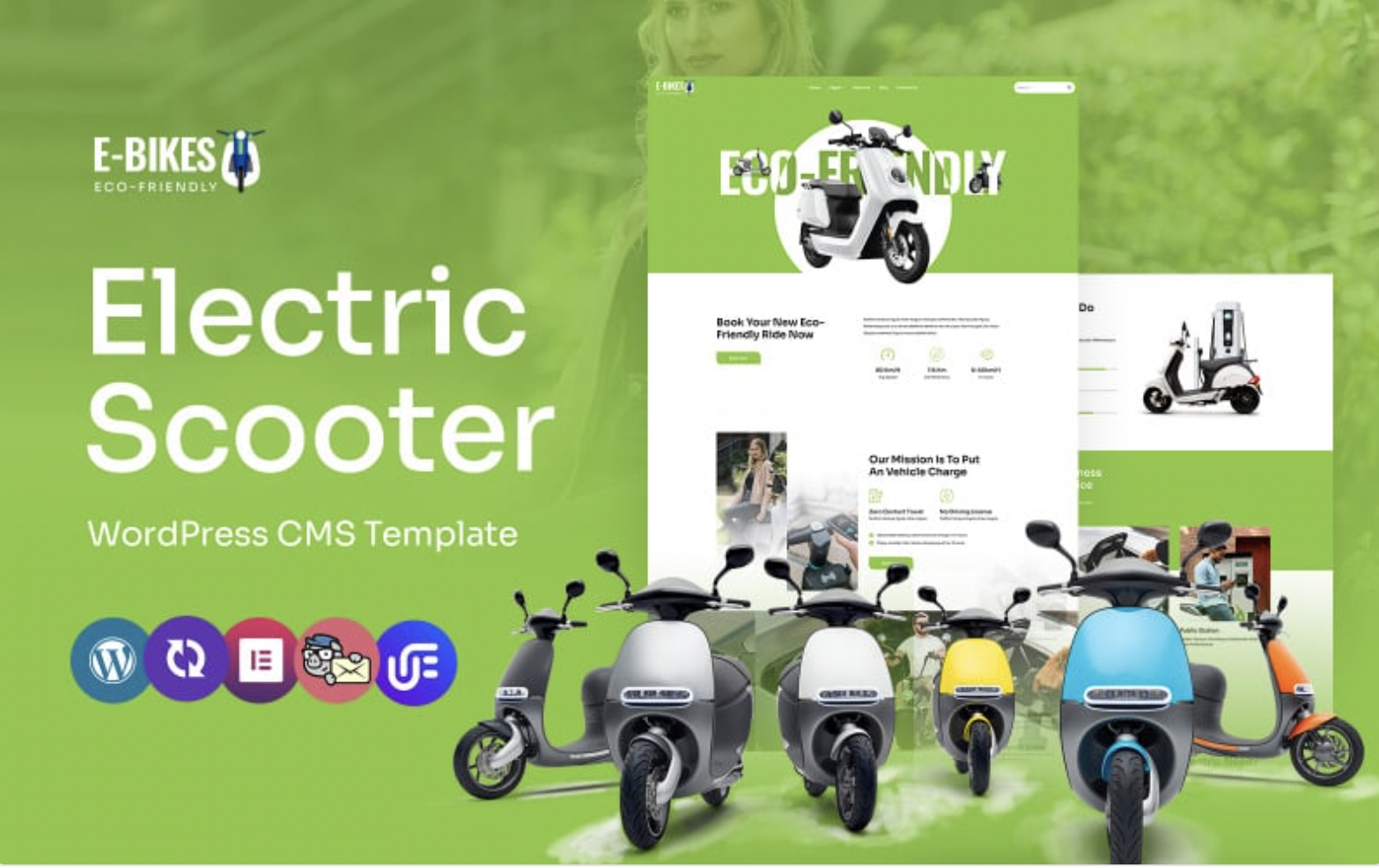 E-Bike - Electric Vehicle And Charging Station Multipurpose WordPress Elementor Theme WordPress Theme