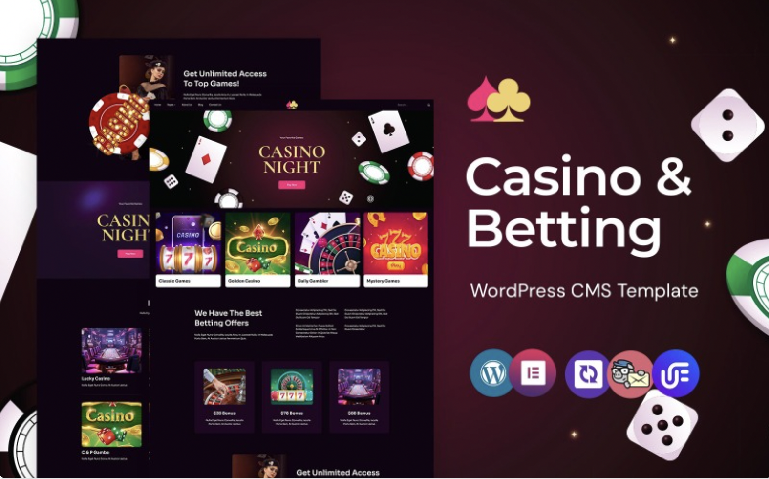 Black - Online Casino And Betting WordPress Elementor Theme WordPress Theme