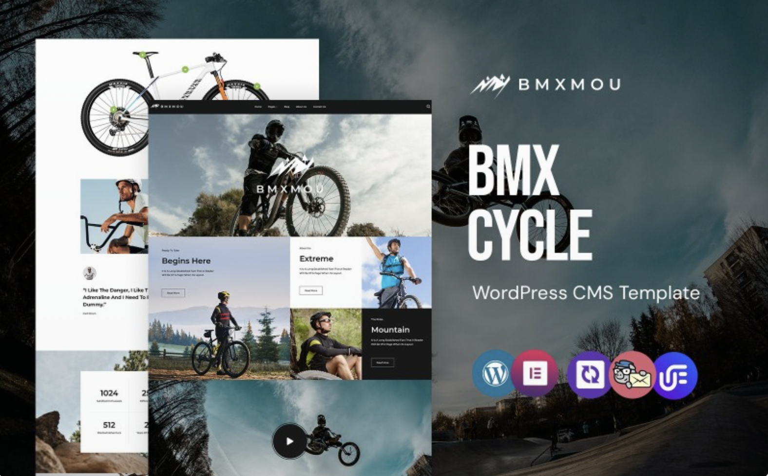 Bmxmou - BMX And Bicycle Shop WordPress Elementor Theme WordPress Theme
