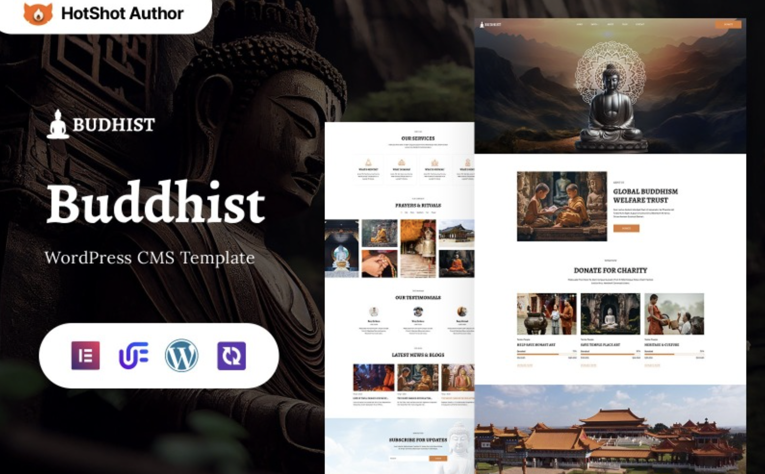 Budhist - Religion and Buddhist Multipurpose WordPress Elementor Theme WordPress Theme