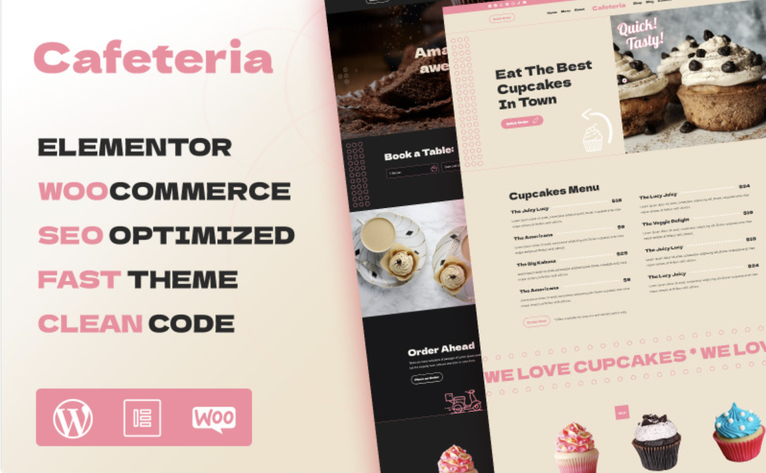 Cafeteria WordPress Theme for Cupcakes Shop
