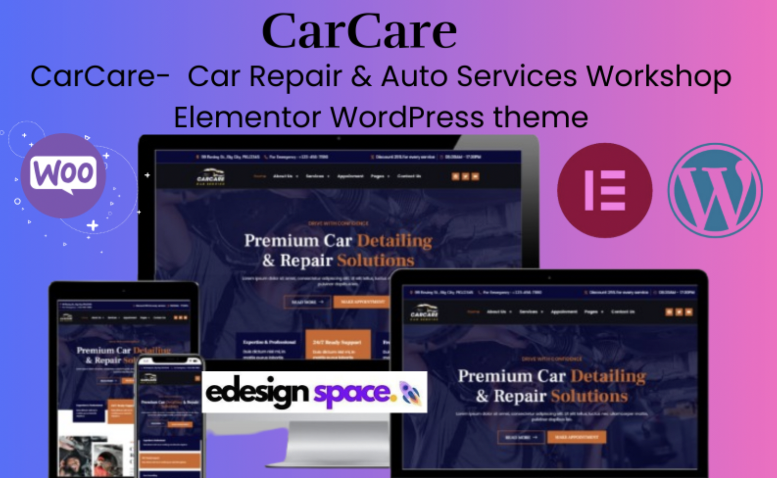 CarCare - Car Repair, Auto Services And Workshop Elementor WordPress theme WordPress Theme