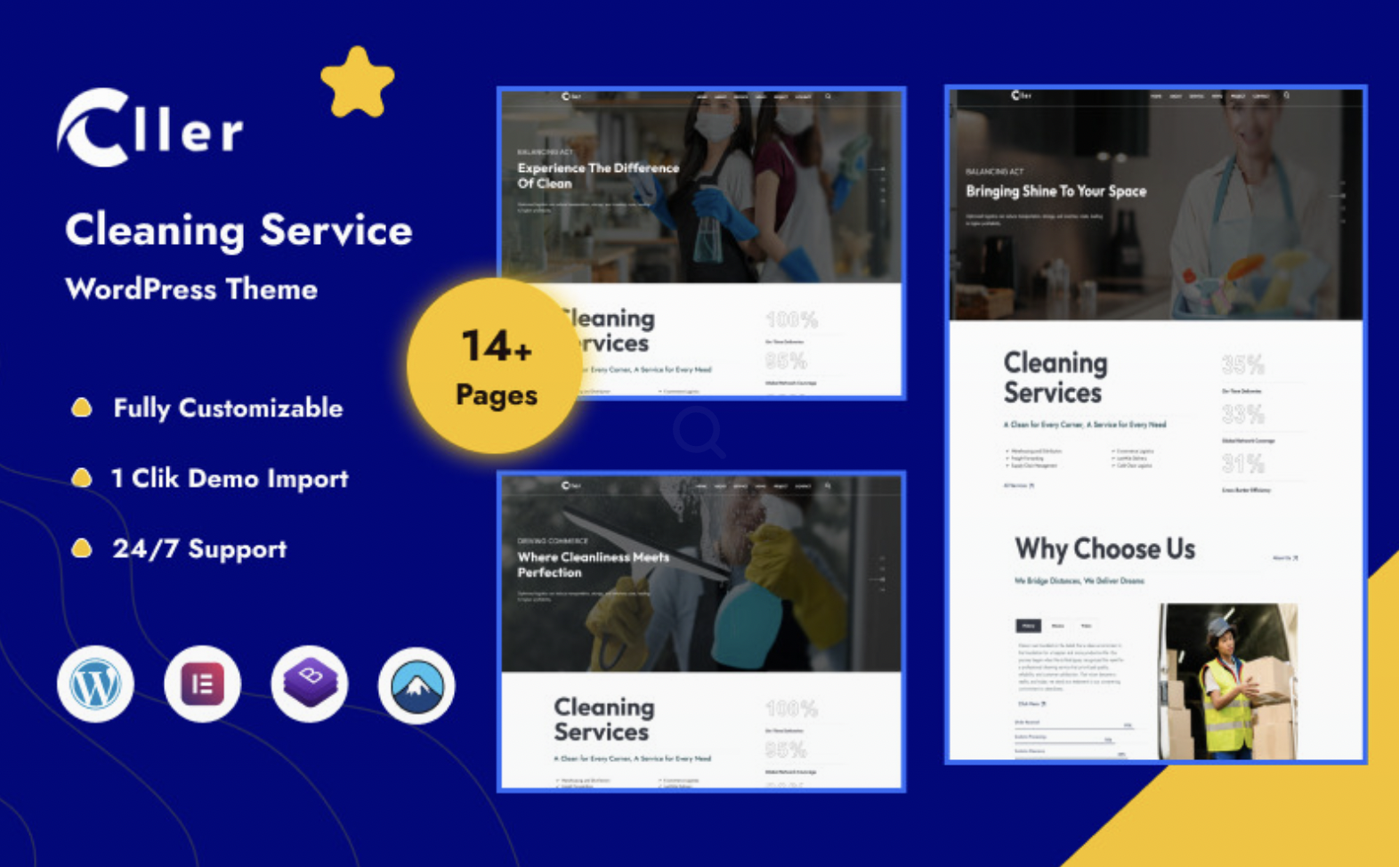 Cller - Cleaning Service Wordpress Theme WordPress Theme
