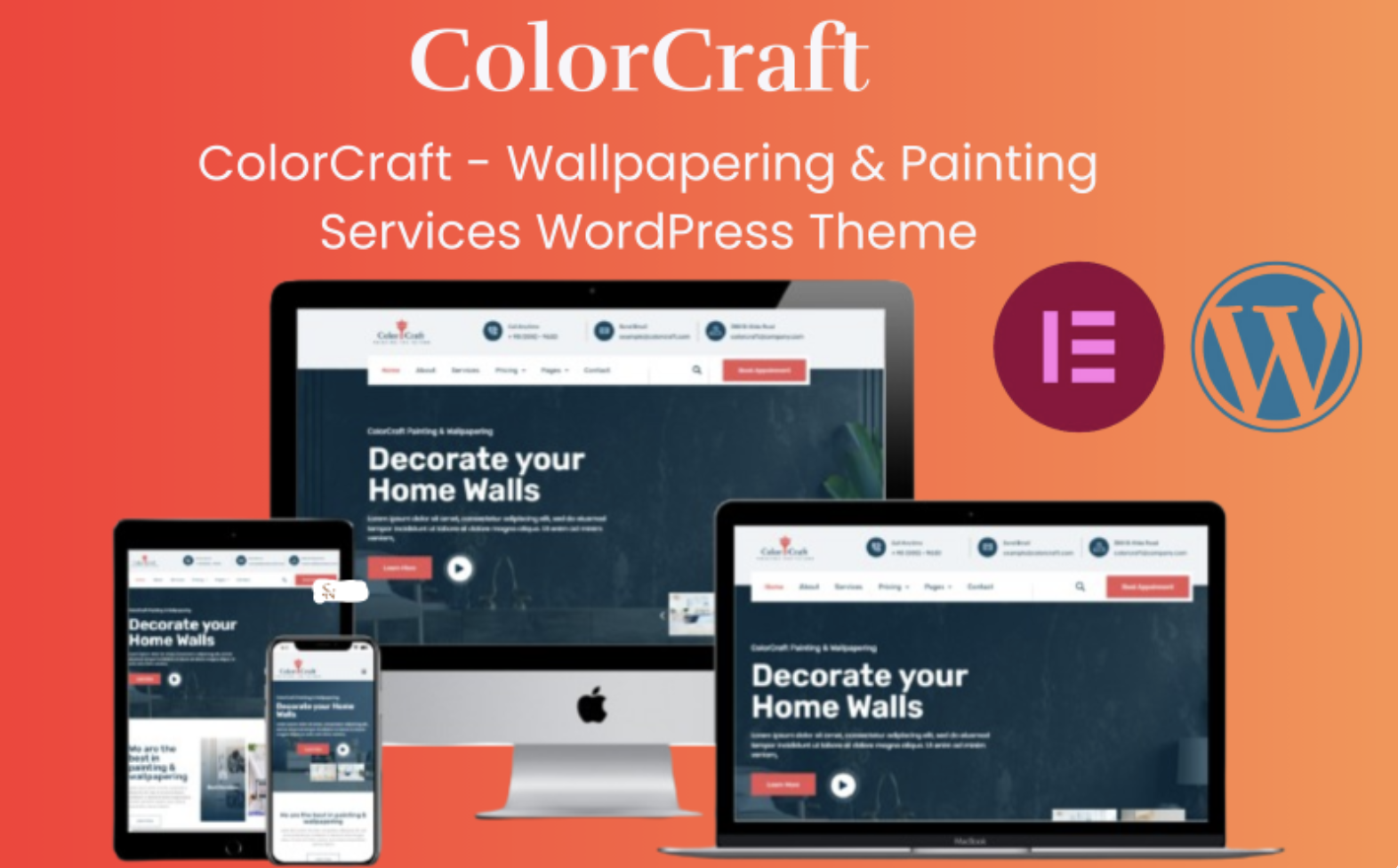 ColorCraft - Wallpapering & Painting Services WordPress Theme