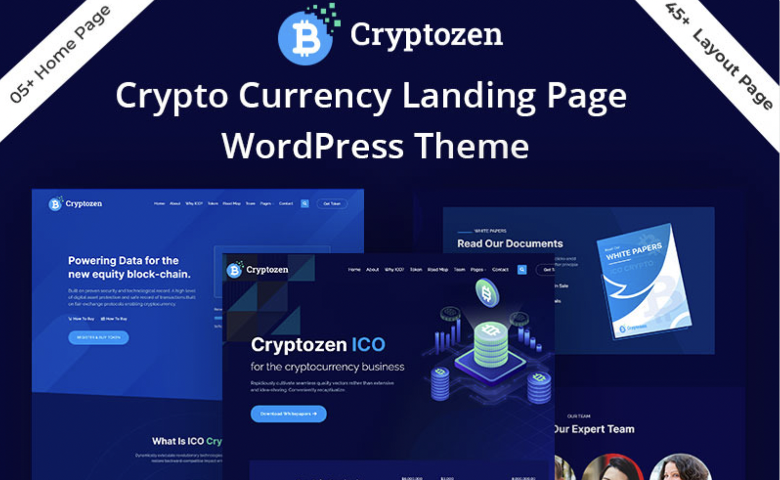 Cryptozen - Cryptocurrency Bitcoin & ICO WordPress Theme