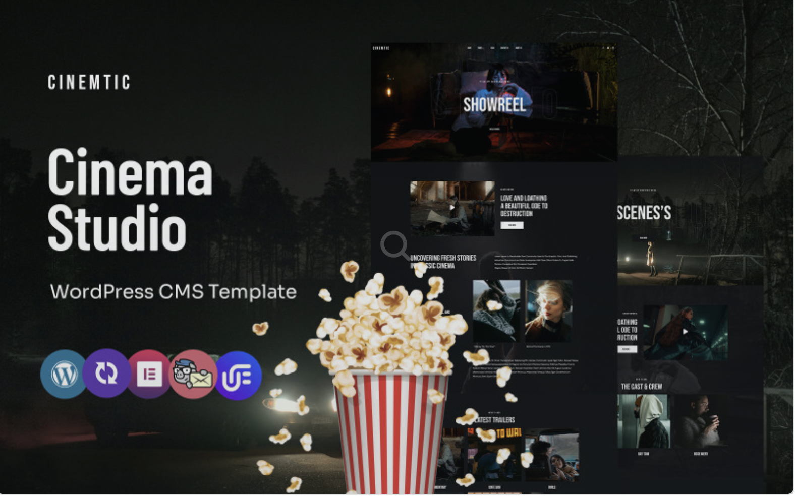Cinemtic - Cinema And Movie Studio Multipurpose WordPress Elementor Theme WordPress Theme