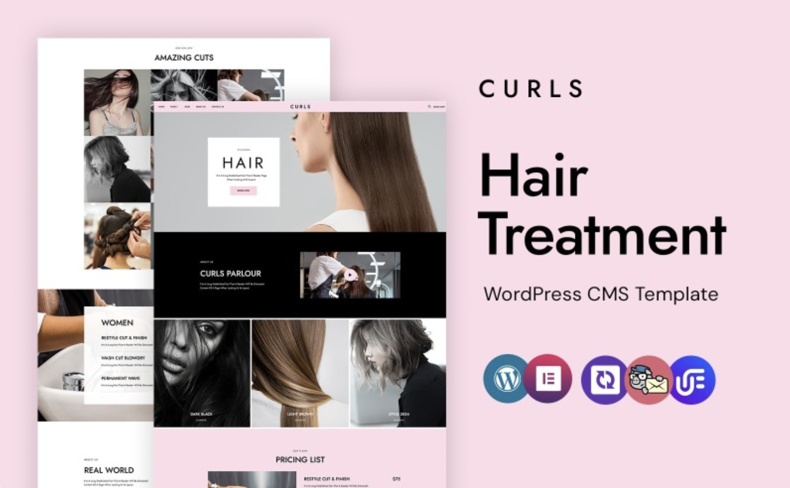 Curls - The Ultimate Hair Care and Treatment WordPress Elementor Theme WordPress Theme