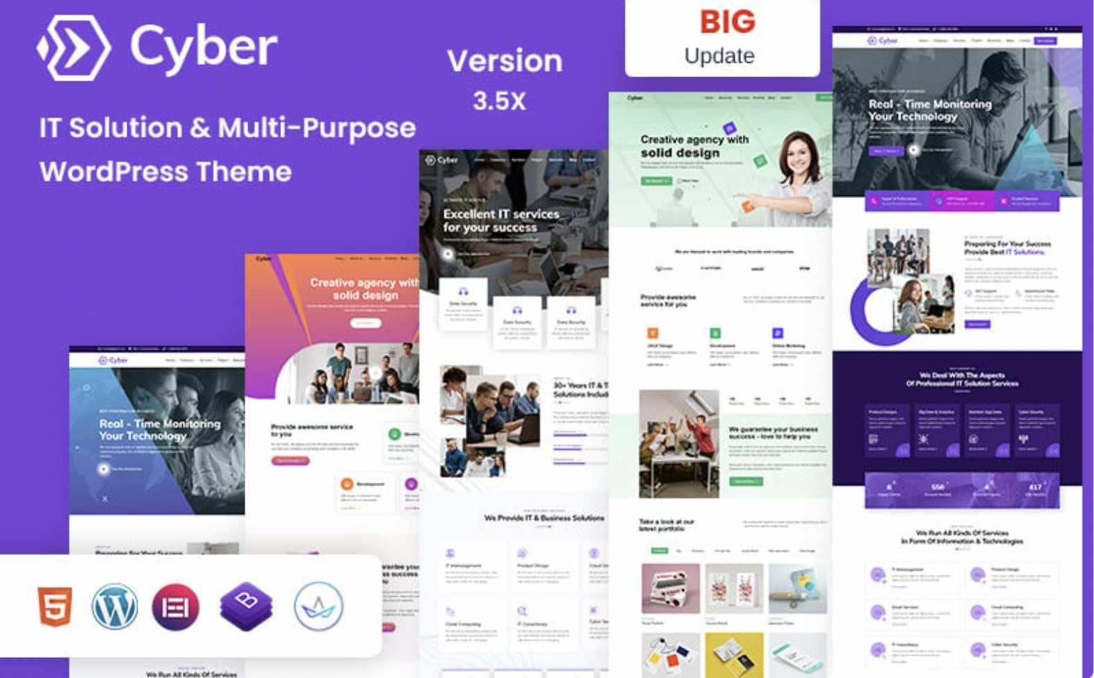 Cyber - Technology Saas and Startup Elementor WordPress Theme