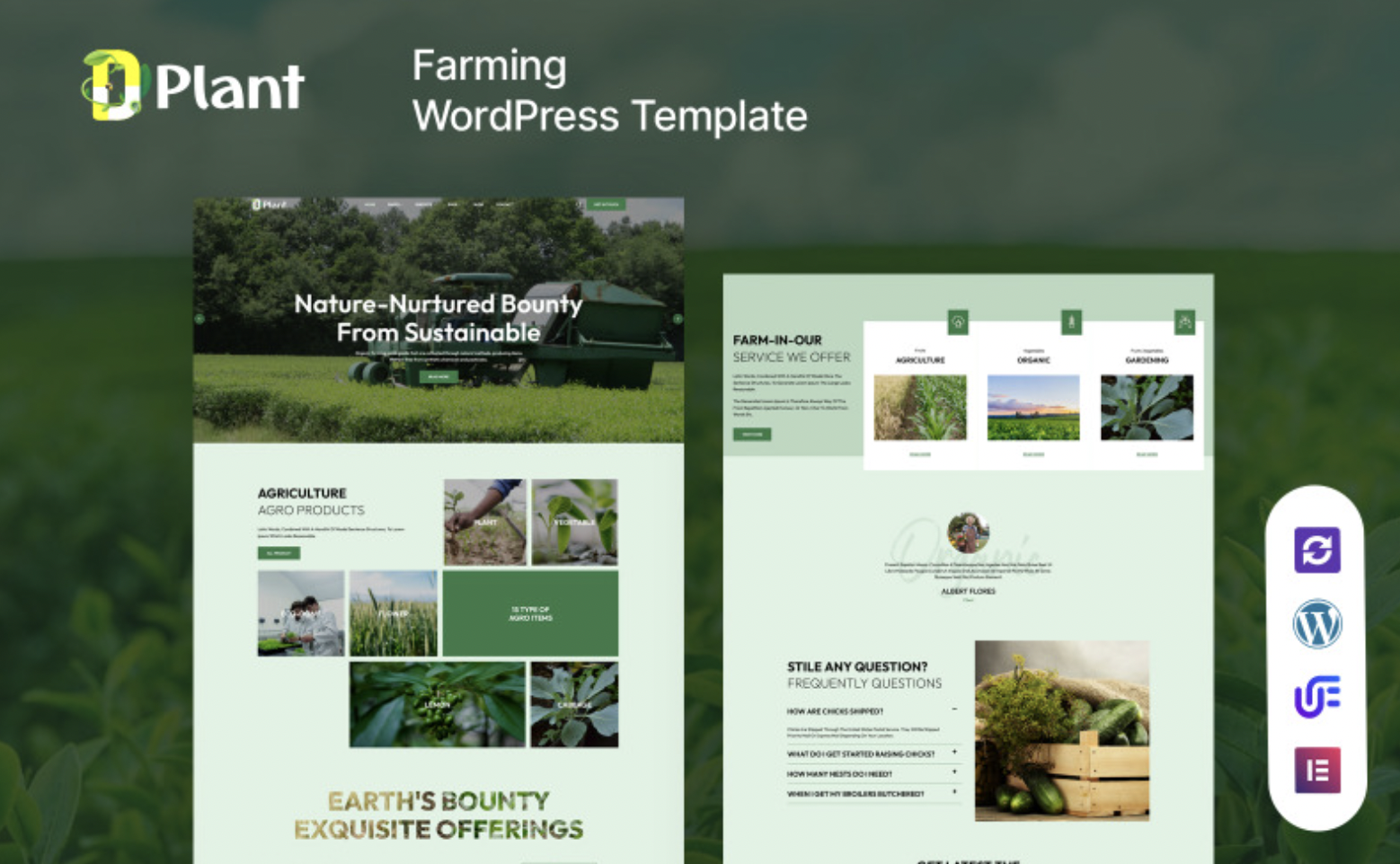 Dplant - Agriculture Farming WordPress Elementor Theme WordPress Theme