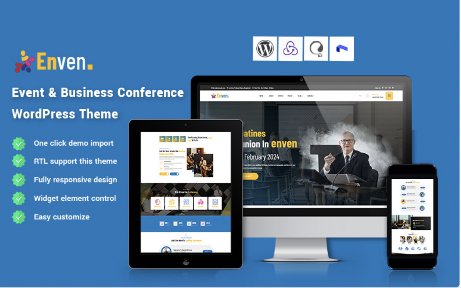 Enven - Event & Business Conference WordPress Theme