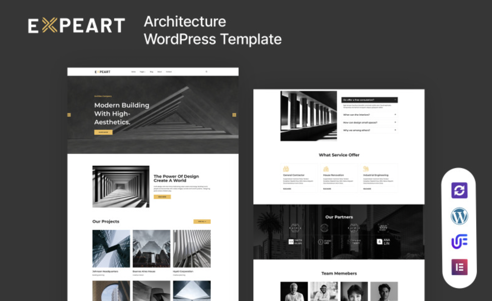 Expeart - Architecture And Real Estate WordPress Elementor Theme WordPress Theme