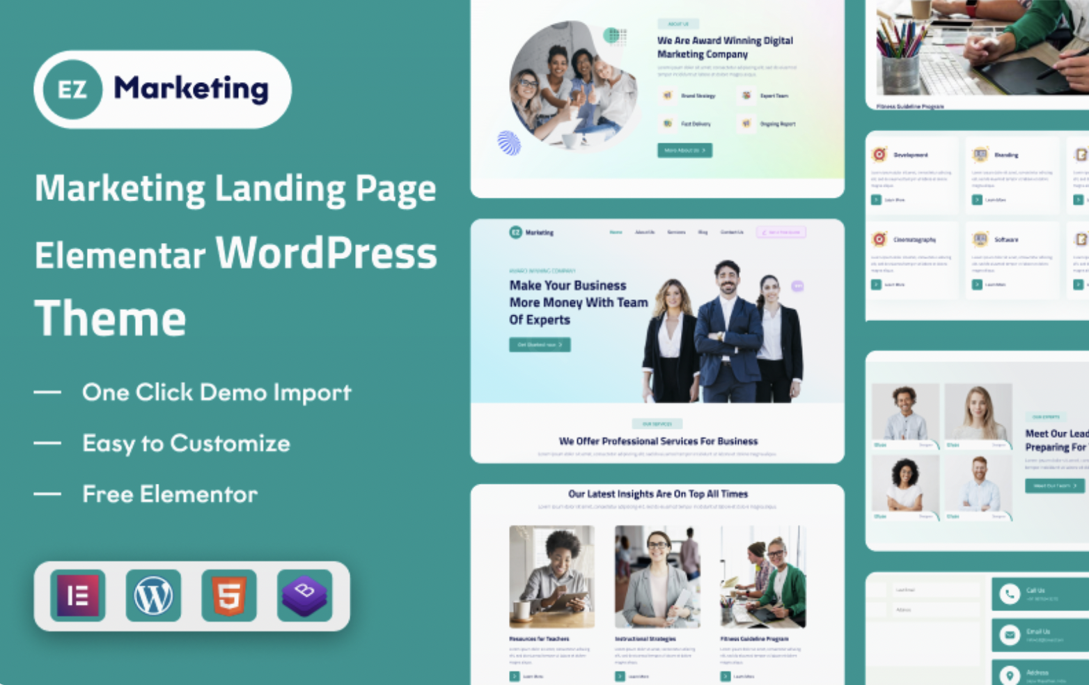 EZ-Marketing: Power Up Your Marketing Strategy WordPress Theme