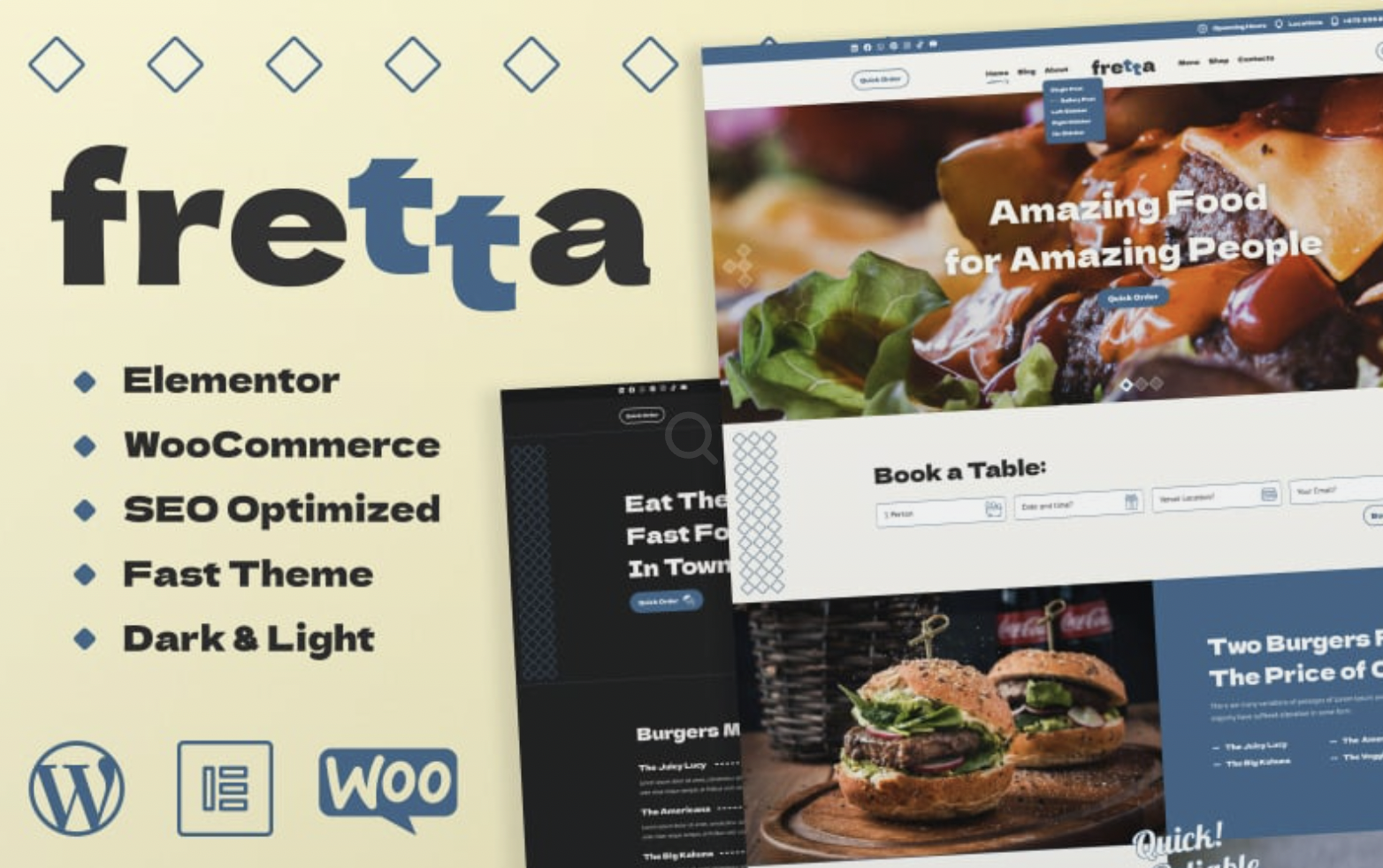 Fretta - Fast Food Delivery & Restaurant WordPress Theme