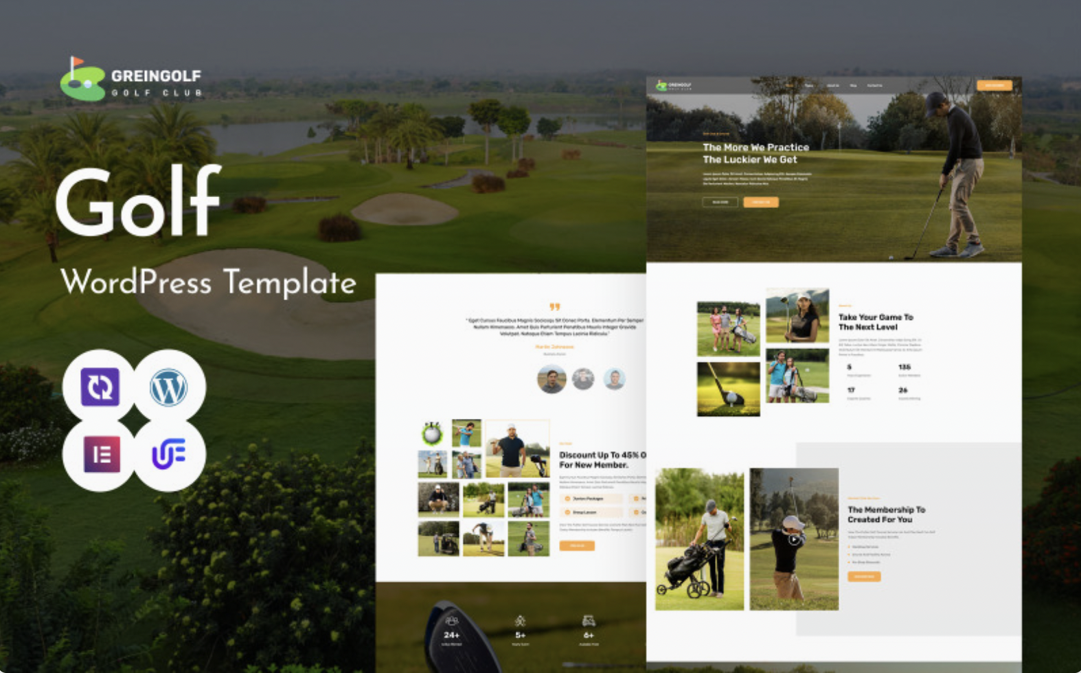 Greingolf - Golf Club And Course Sports WordPress Theme