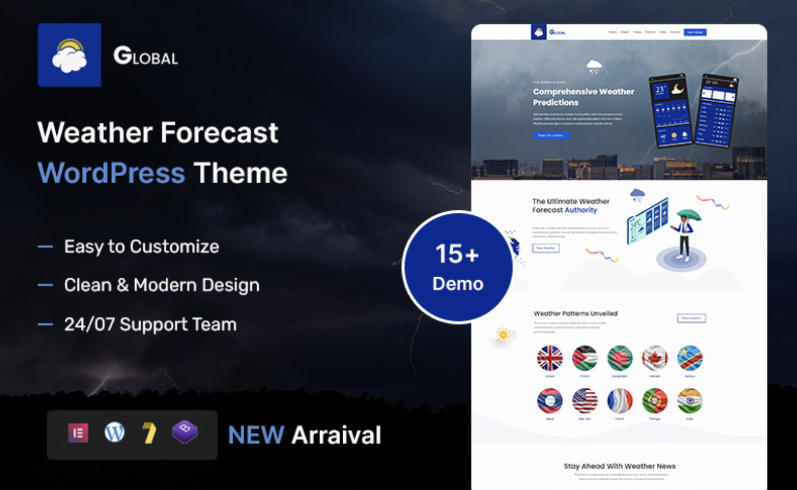 Global – Weather Forecast WordPress Theme