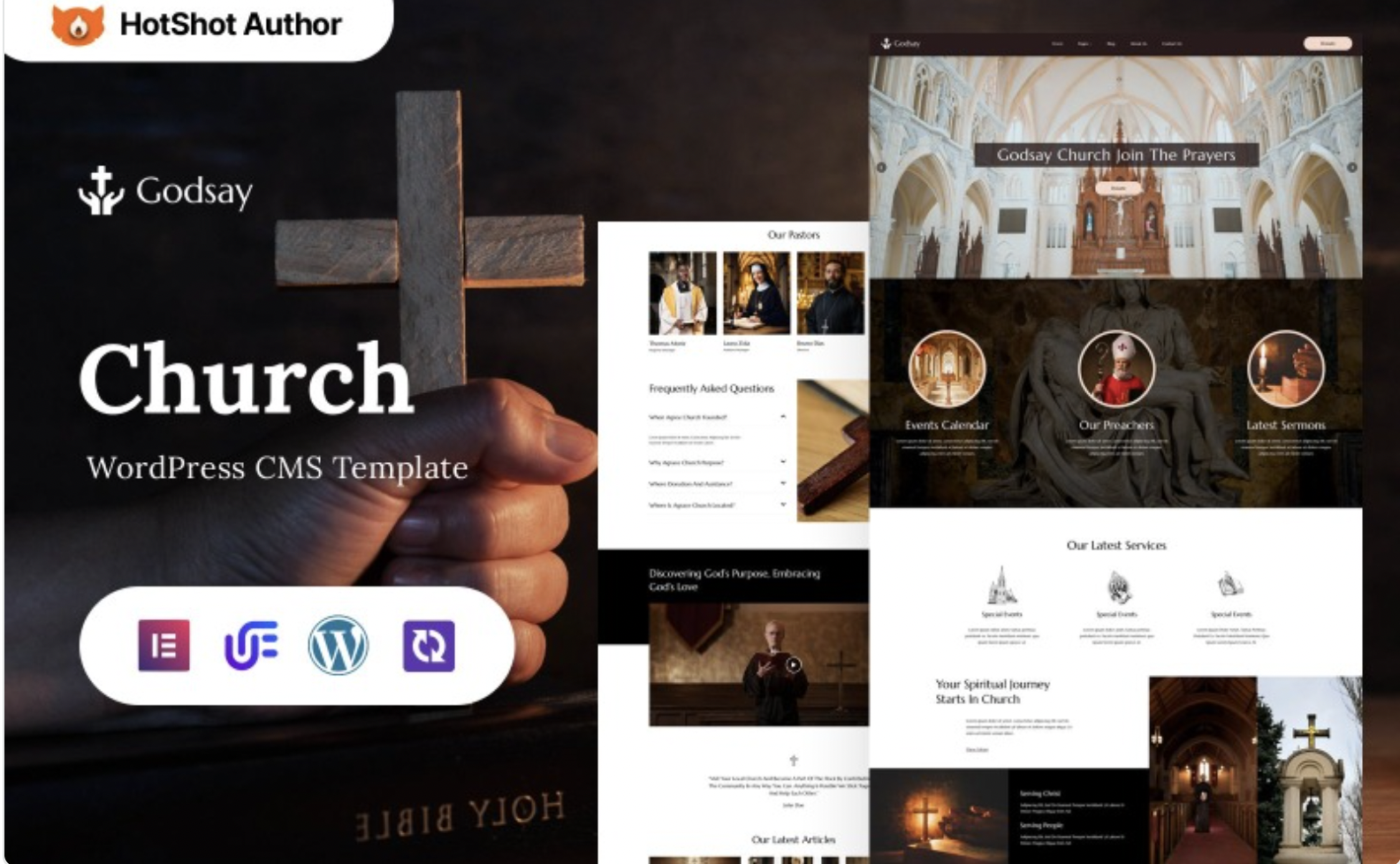 Godsay - Religion And Church WordPress Elementor Theme WordPress Theme