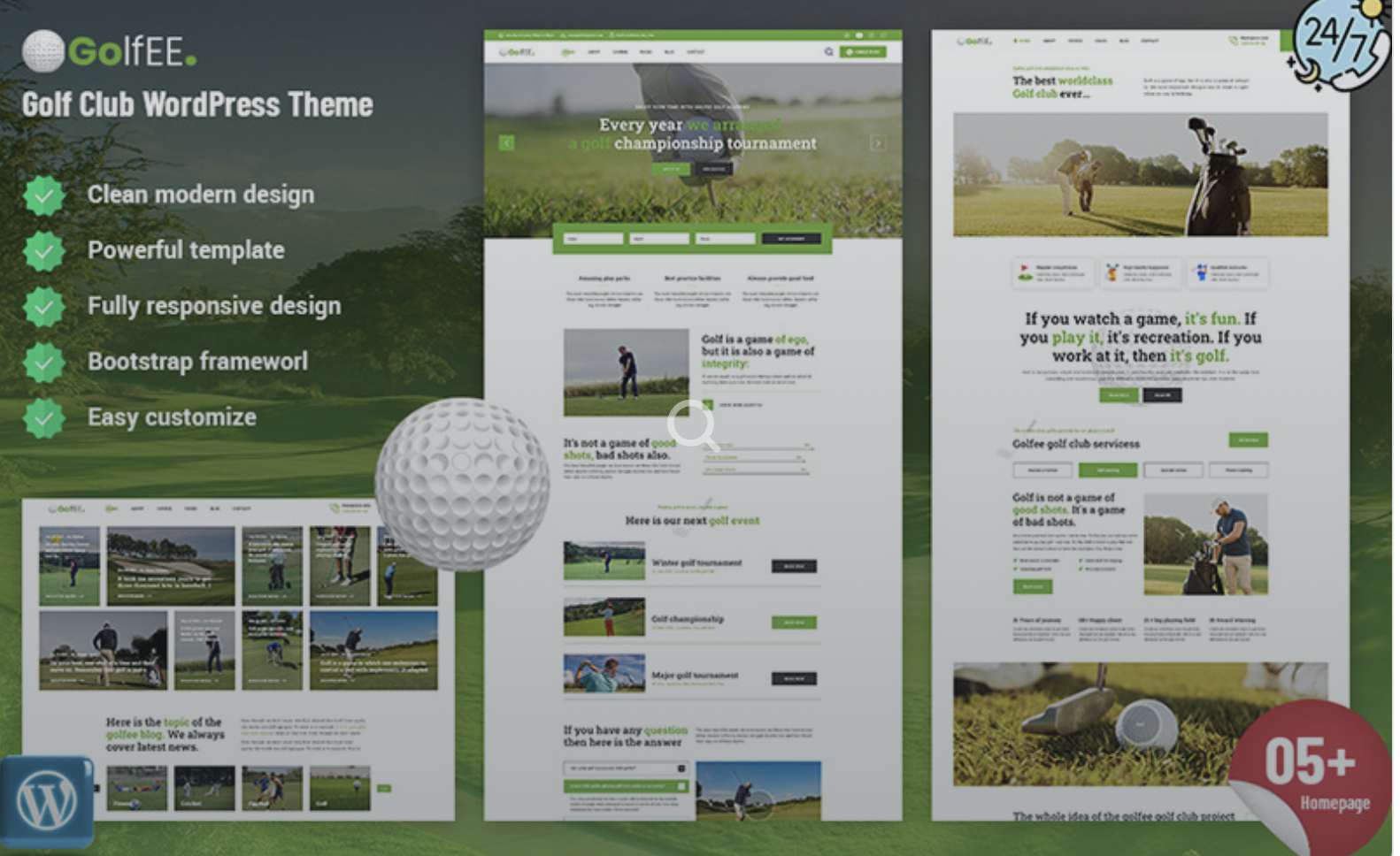 Golfei - Golf Club WordPress Theme