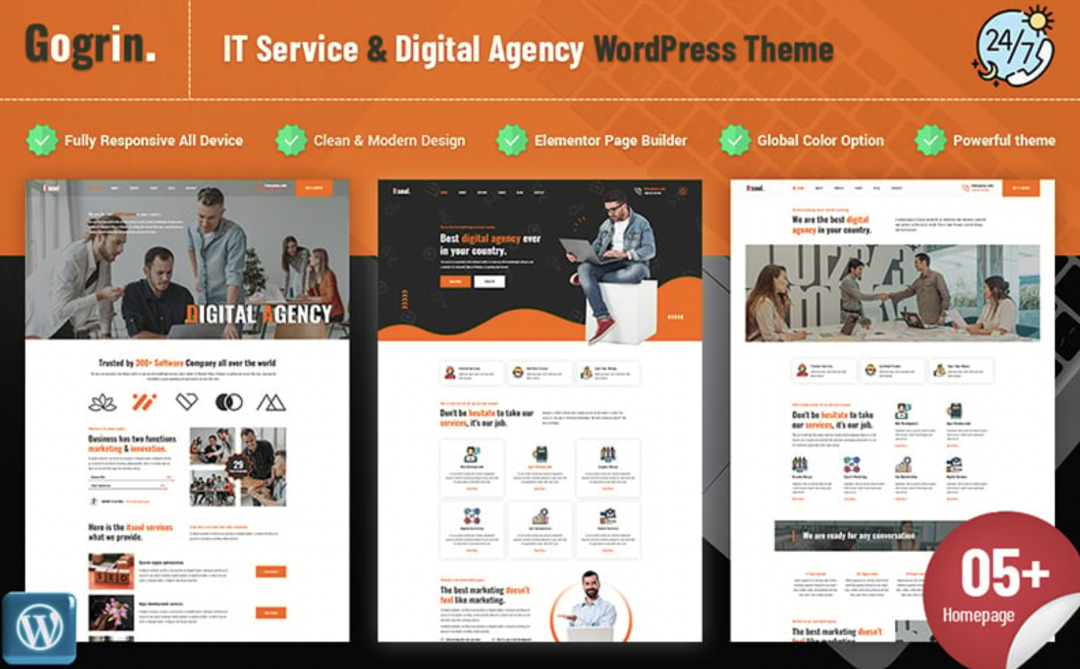 Gogrin - IT Service & Digital Agency WordPress Theme