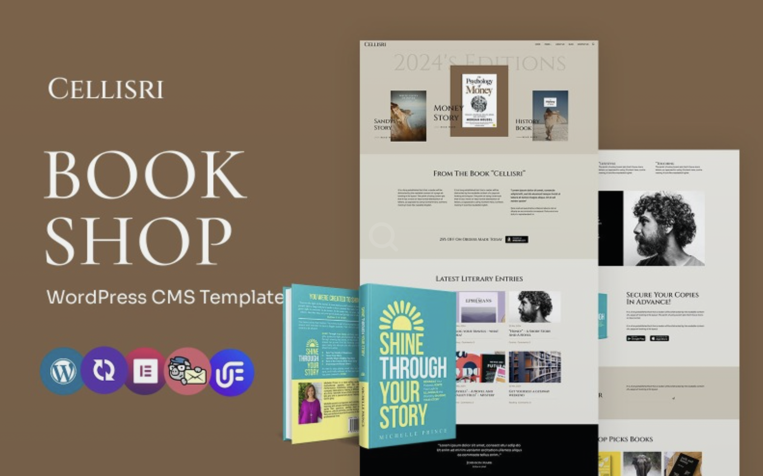 Cellieri - Book Author Multipurpose WordPress Elementor Theme WordPress Theme