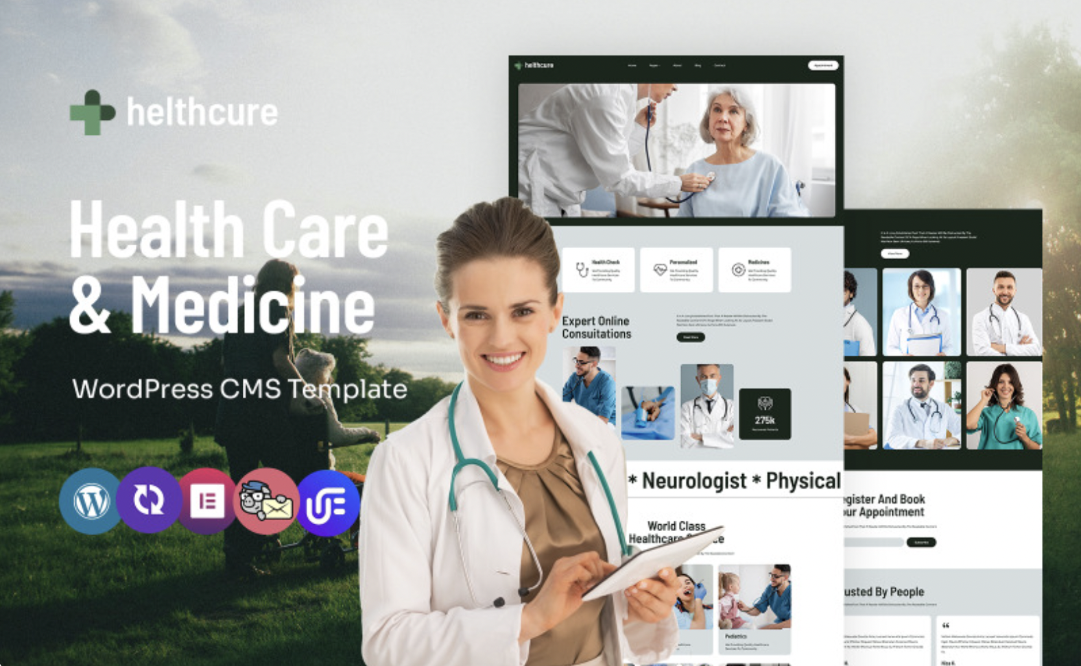 helthcure - Health Care And Medicine Multipurpose WordPress Elementor Theme WordPress Theme