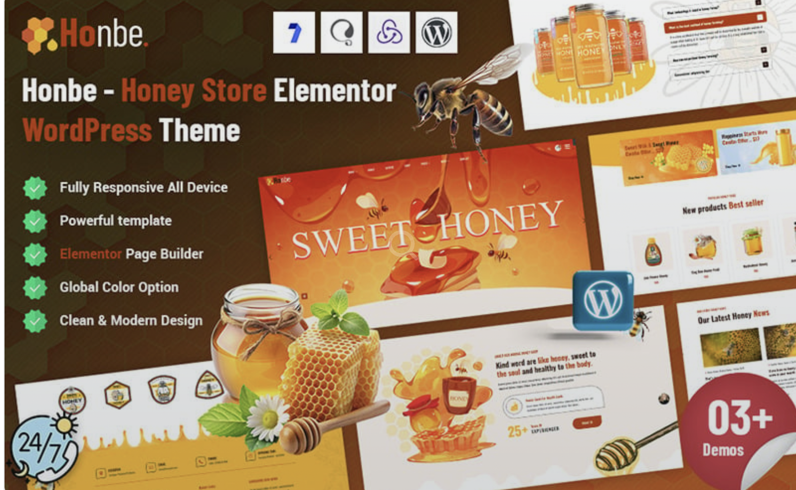 Honbe - Honey Store WordPress Theme