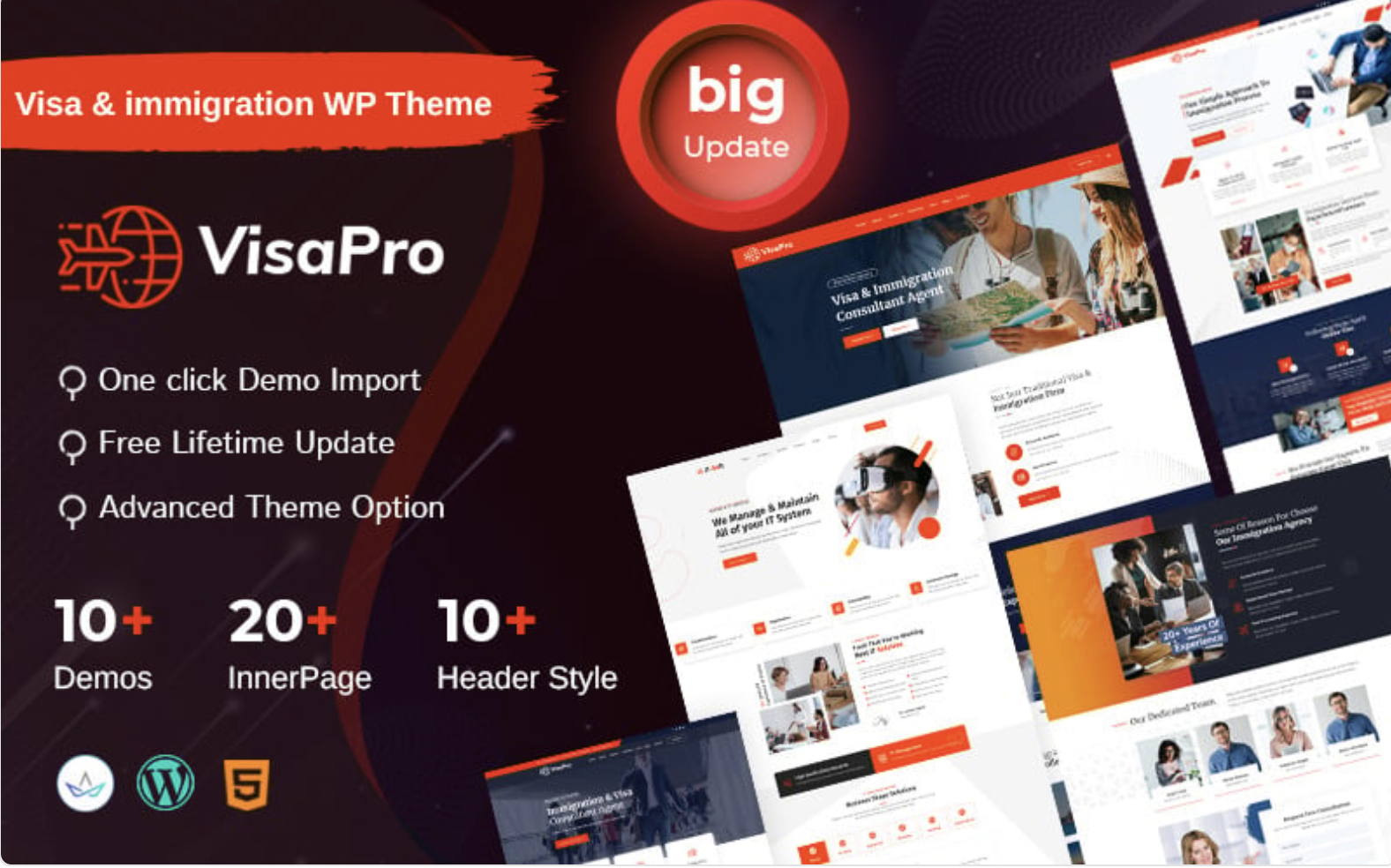 Immigration & Visa Consulting Elementor WordPress Theme