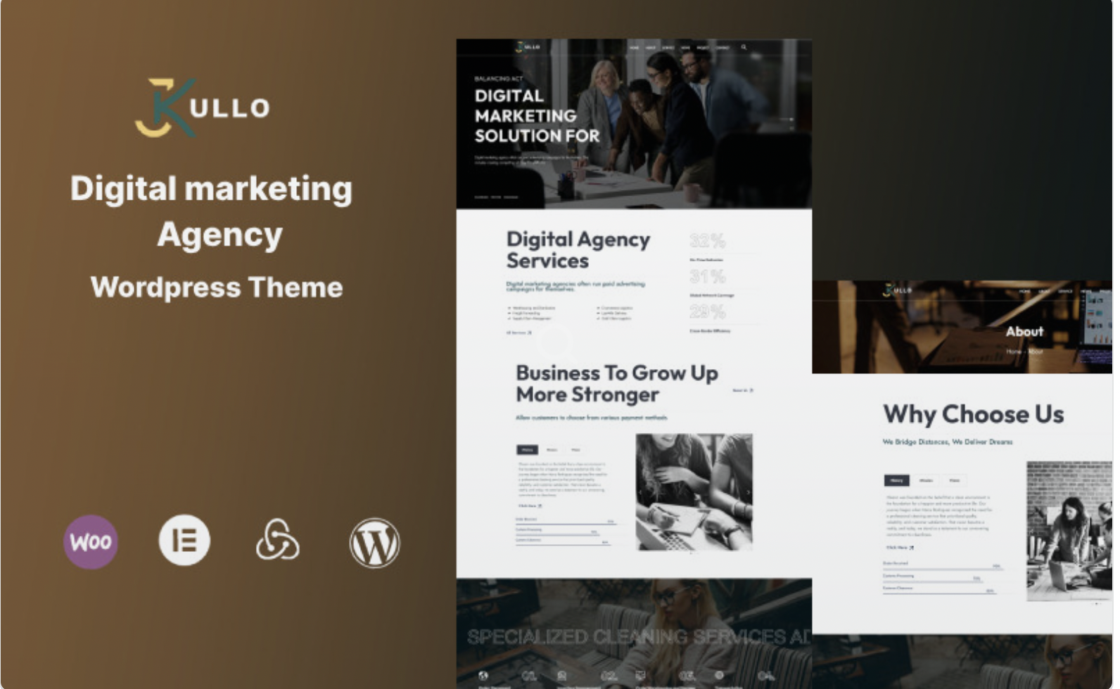 Kullo - Digital Markeitng Agency Wordpress Theme WordPress Theme
