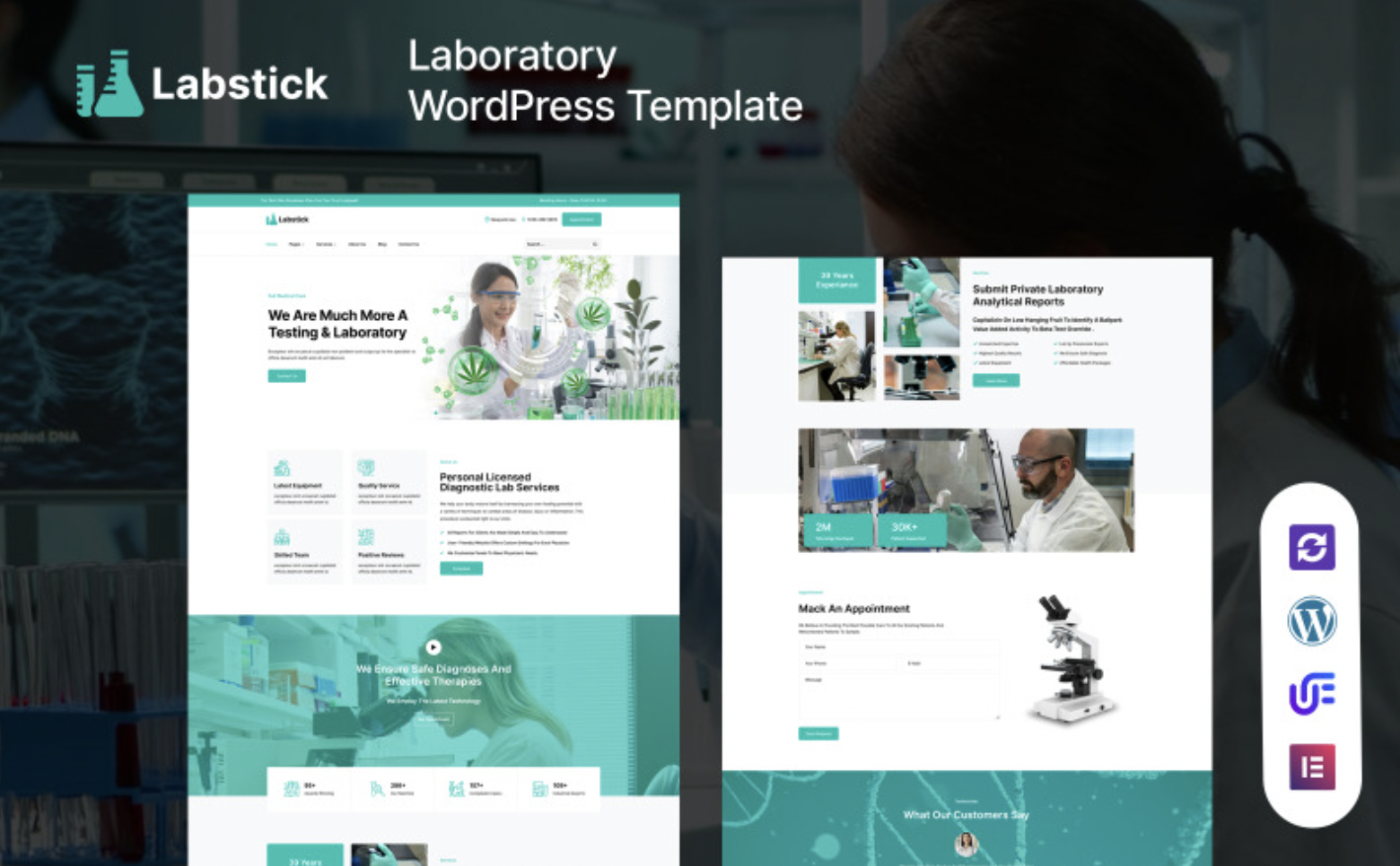 Labstick - Laboratory And Science Research WordPress Elementor Theme WordPress Theme