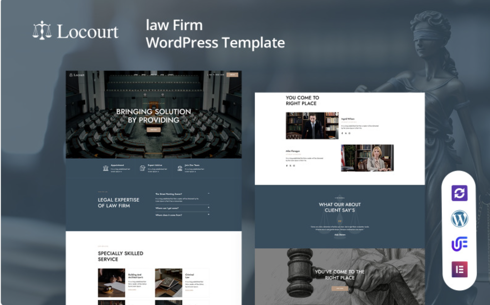 Locourt - Lawyer And Attorney WordPress Theme