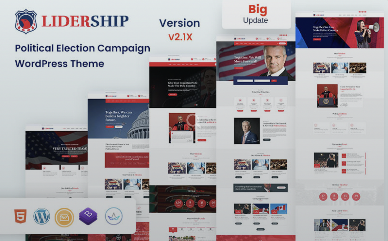 Lidership - Political, Election Campaign and Party Candidate WordPress Theme
